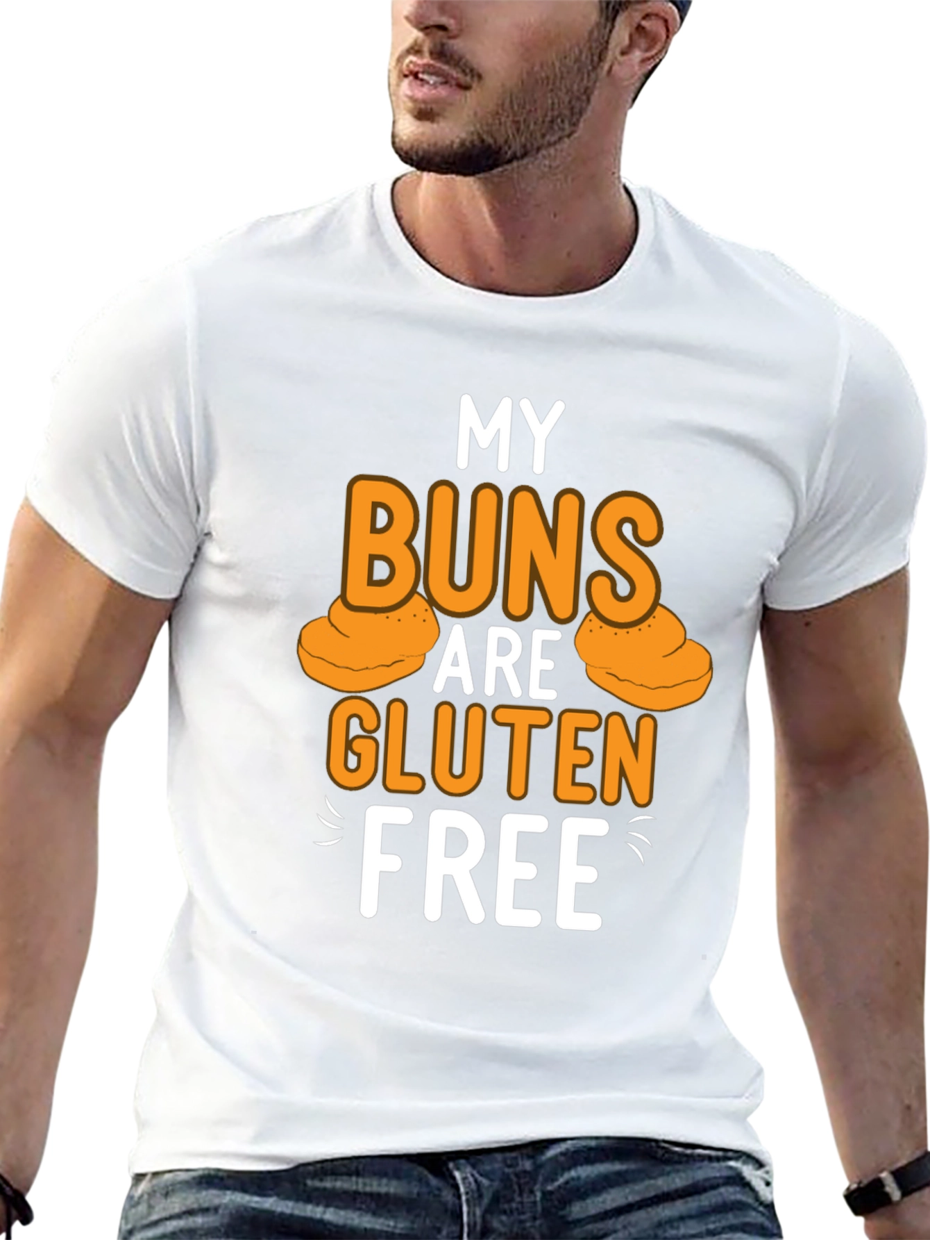 My Buns Are Gluten Free Black T-Shirt