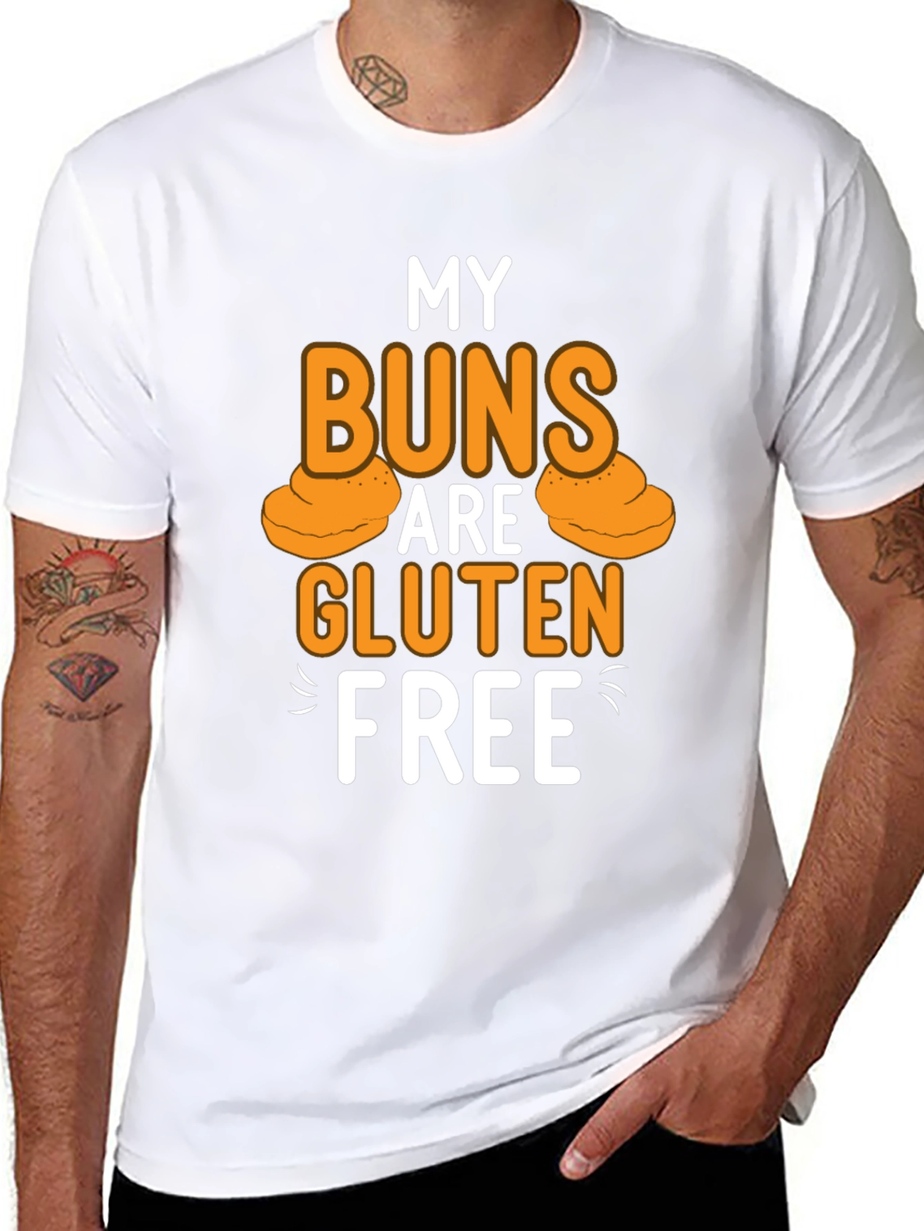 My Buns Are Gluten Free Black T-Shirt