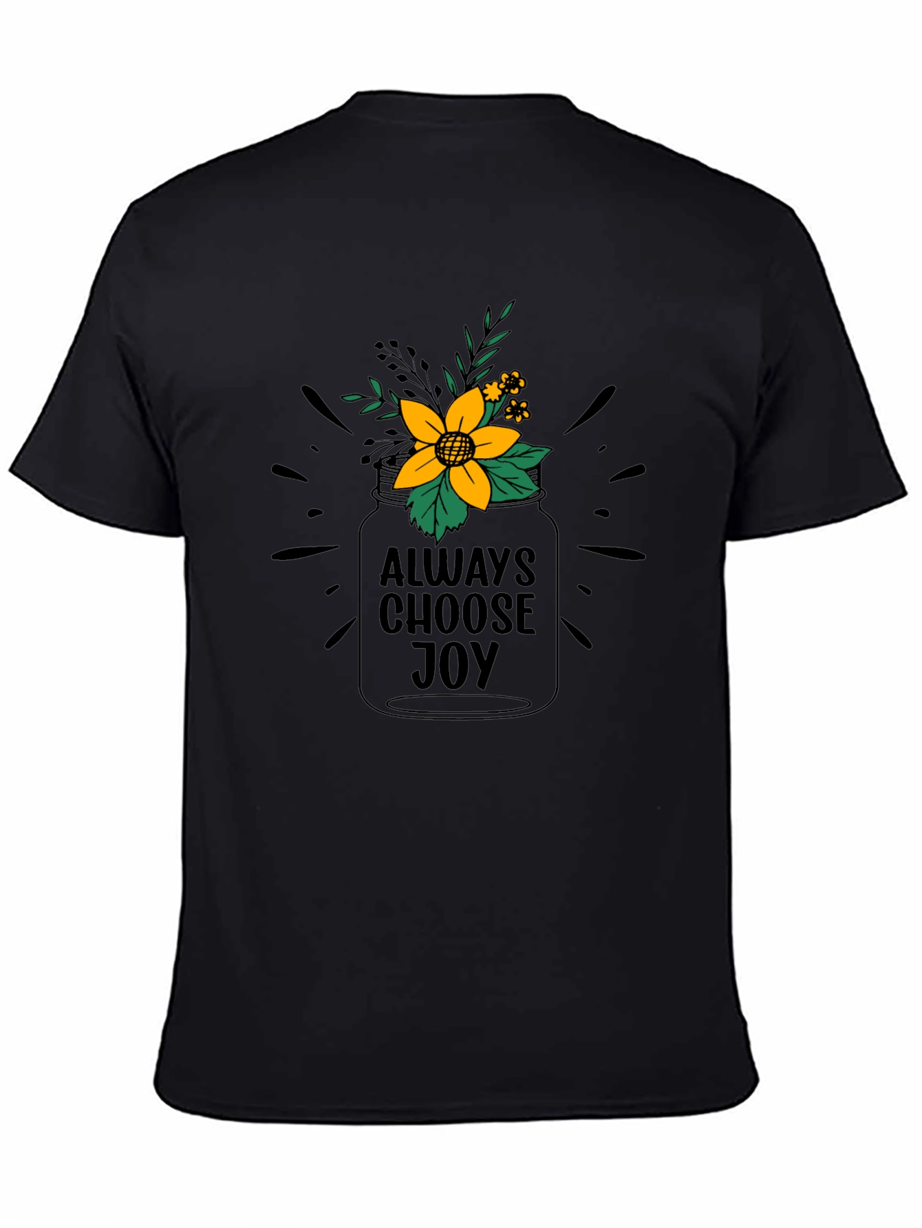Always Choose Joy Graphic Tee - Black