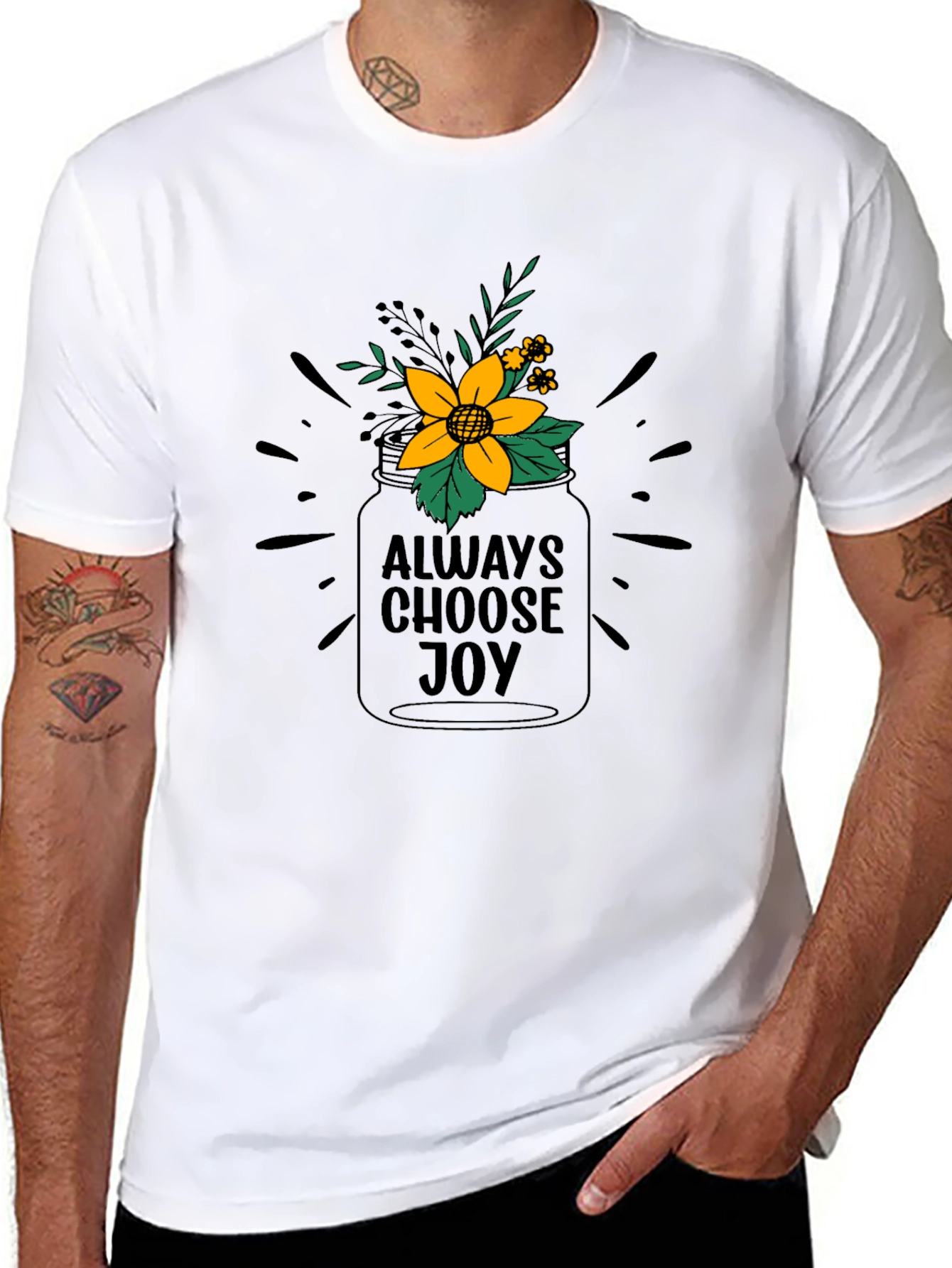 Always Choose Joy Graphic Tee - Black