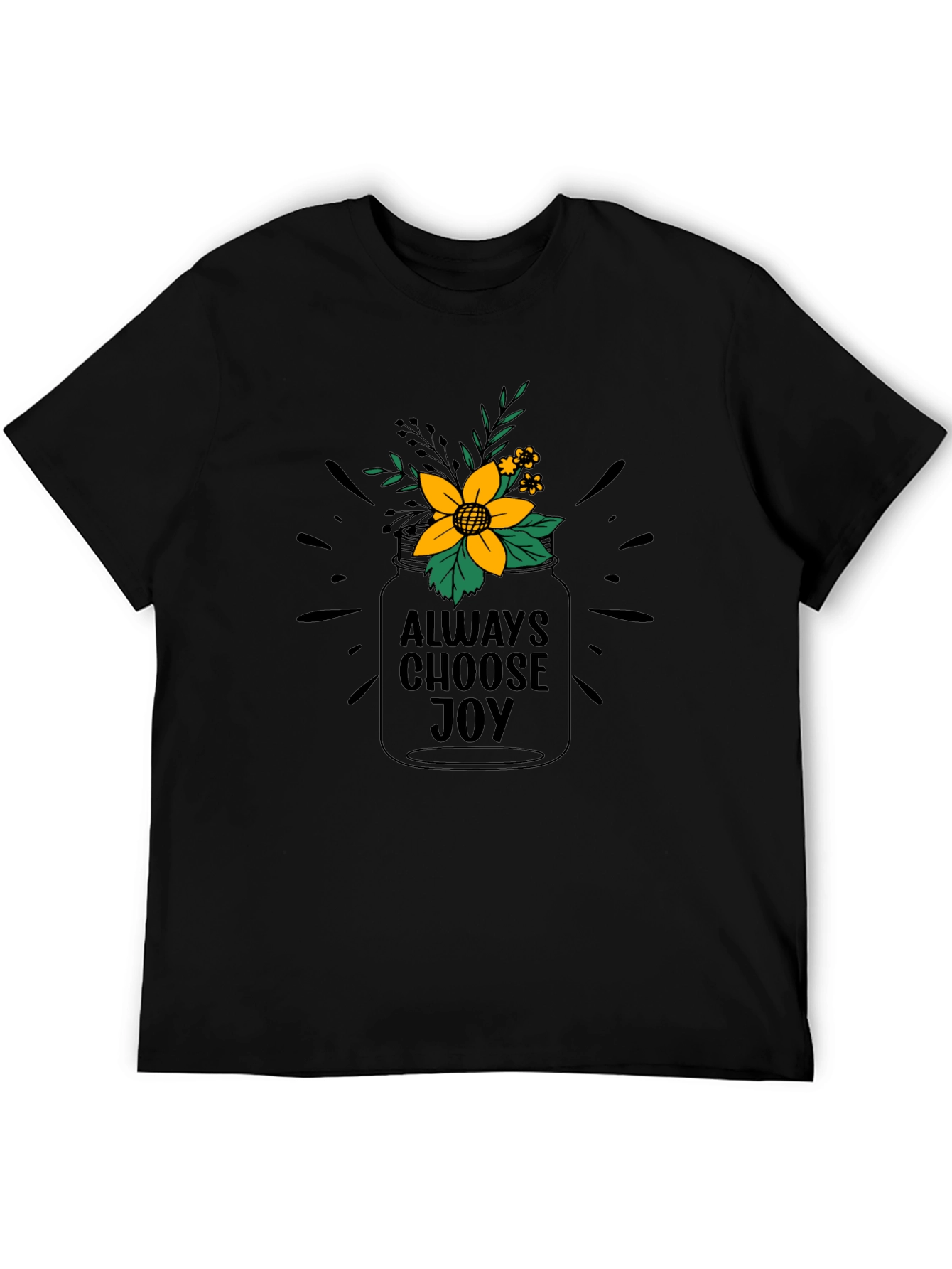 Always Choose Joy Graphic Tee - Black