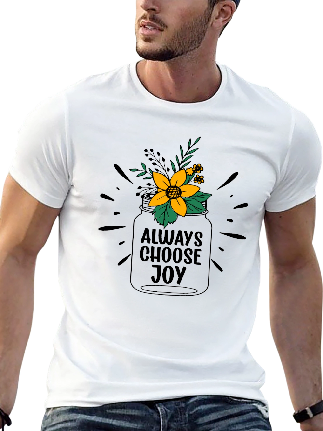 Always Choose Joy Graphic Tee - Black