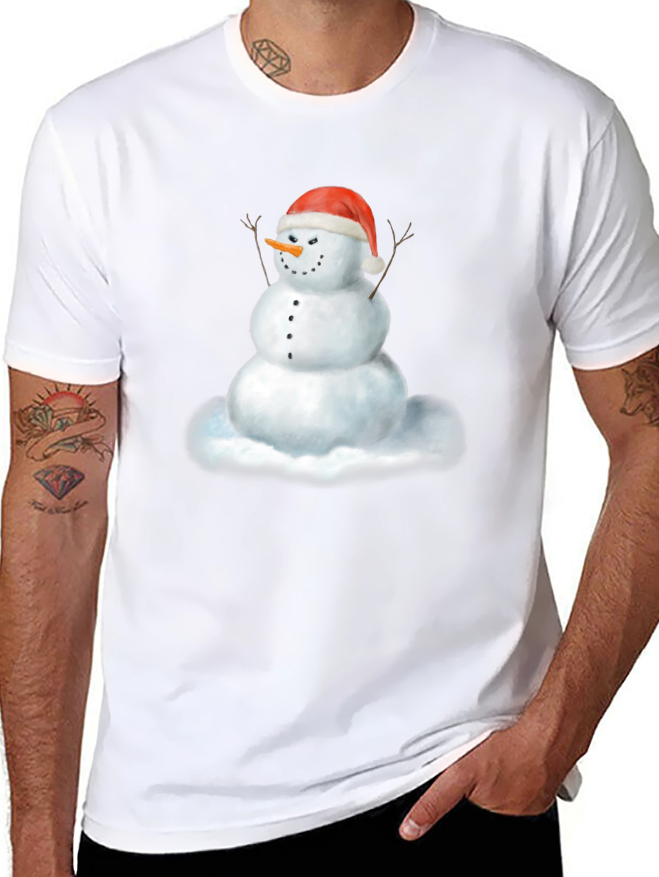 Festive Snowman Graphic Tee