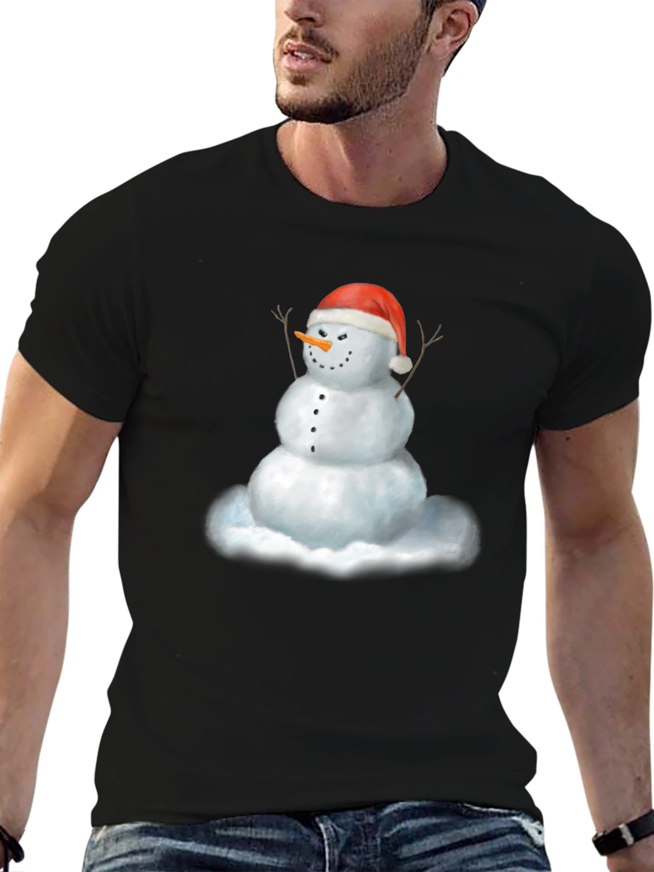 Festive Snowman Graphic Tee