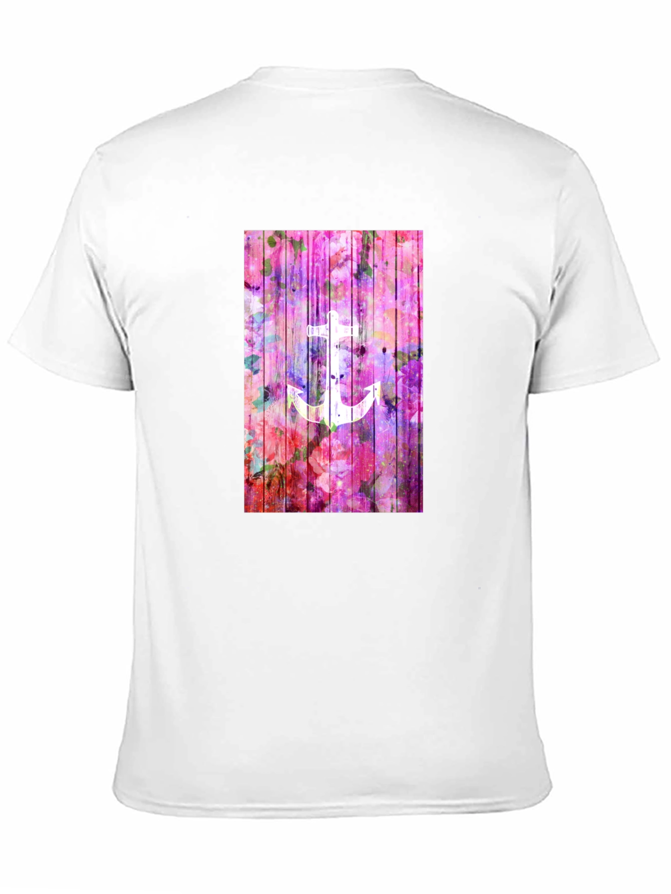 Anchor Graphic Tee - Floral Design