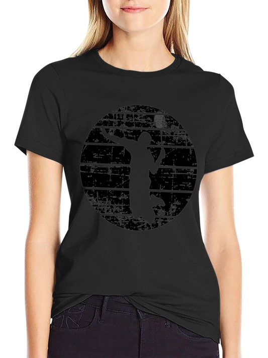 Mens Black Badminton Graphic T-Shirt