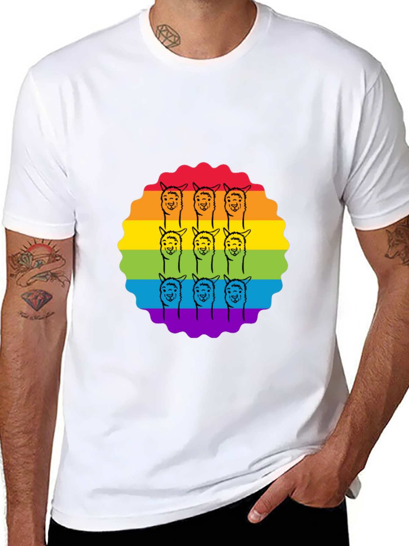 Rainbow Llama Pride T-Shirt - Soft Cotton