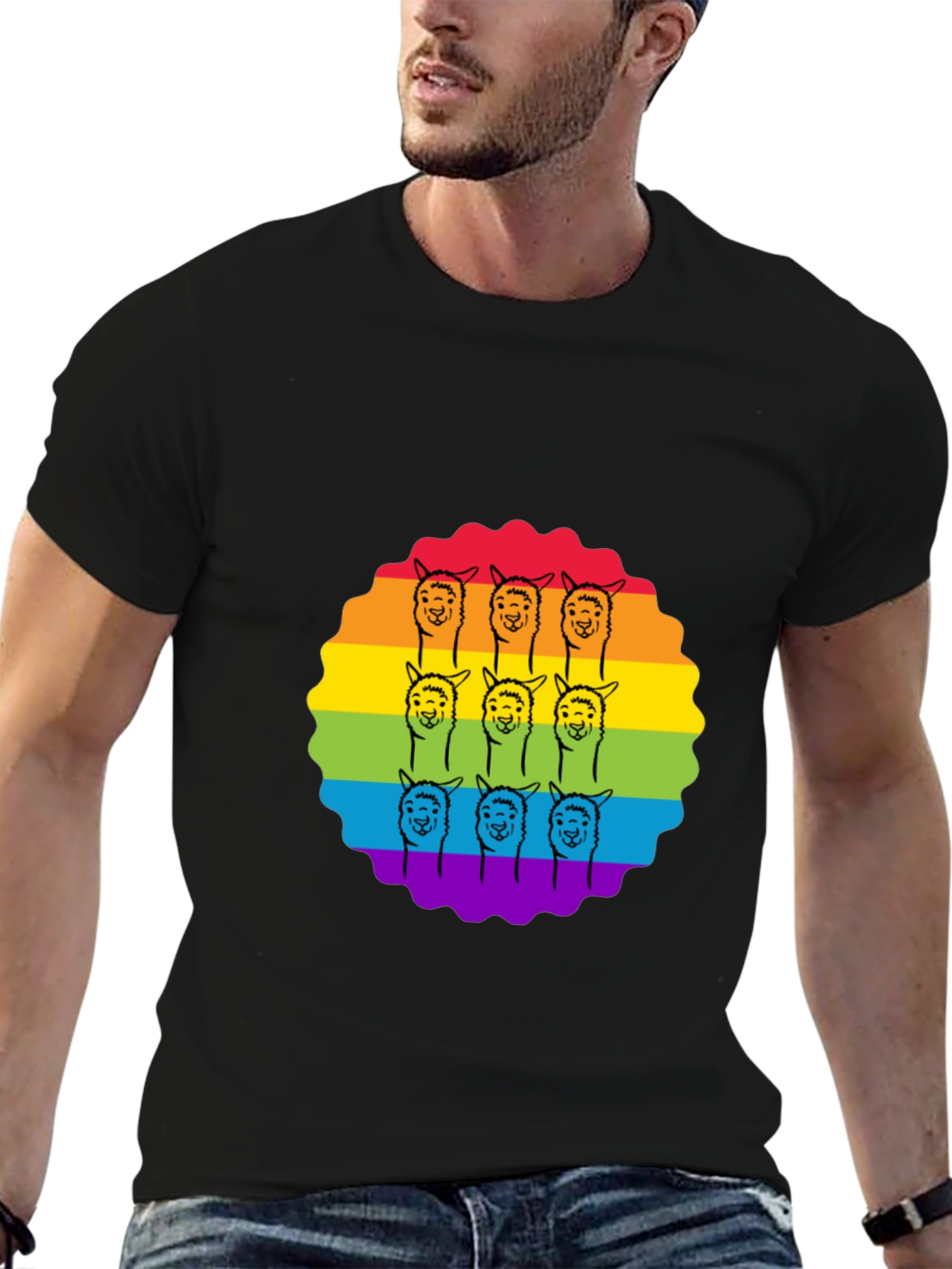 Rainbow Llama Pride T-Shirt - Soft Cotton