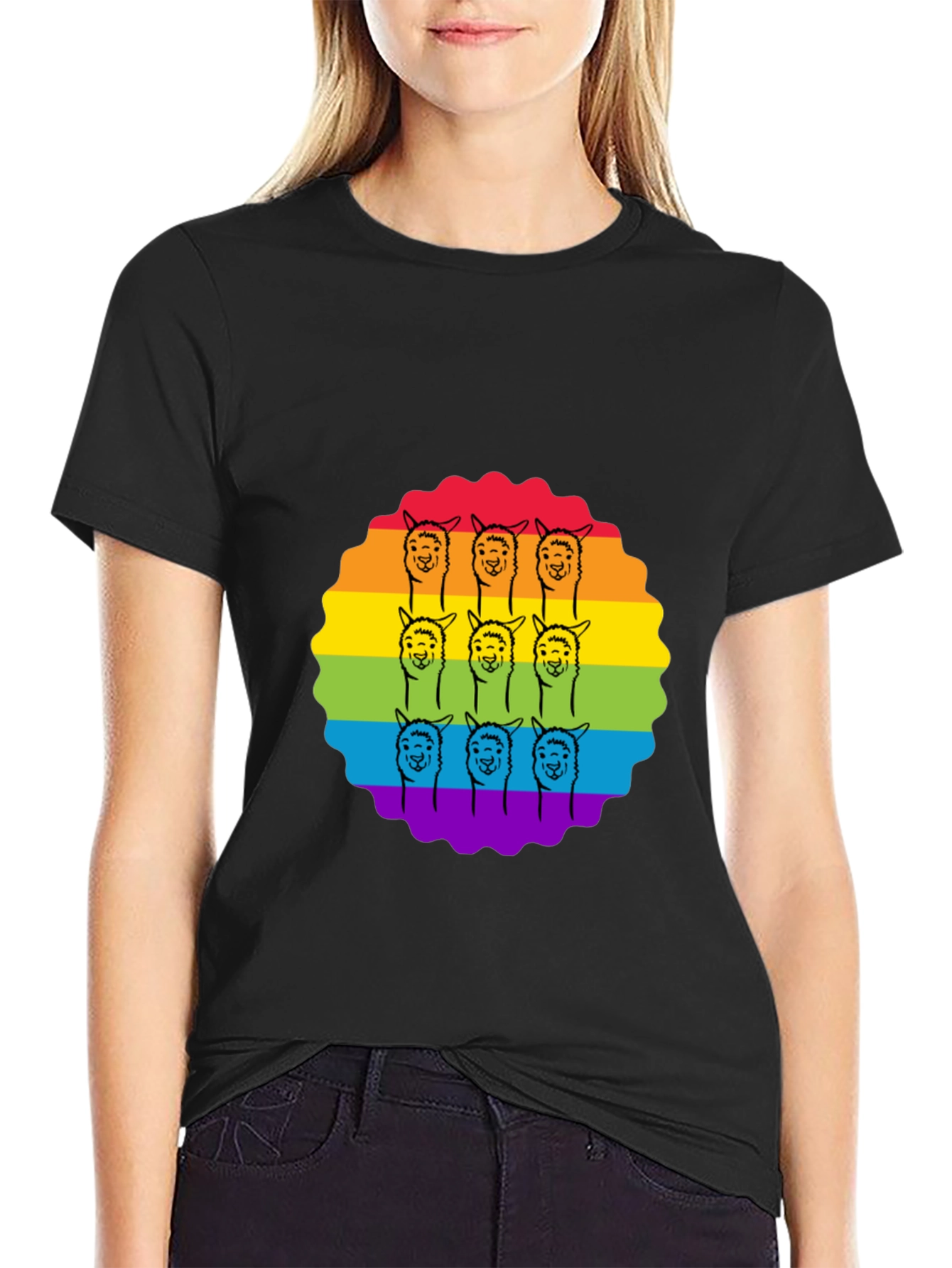 Rainbow Llama Pride T-Shirt - Soft Cotton