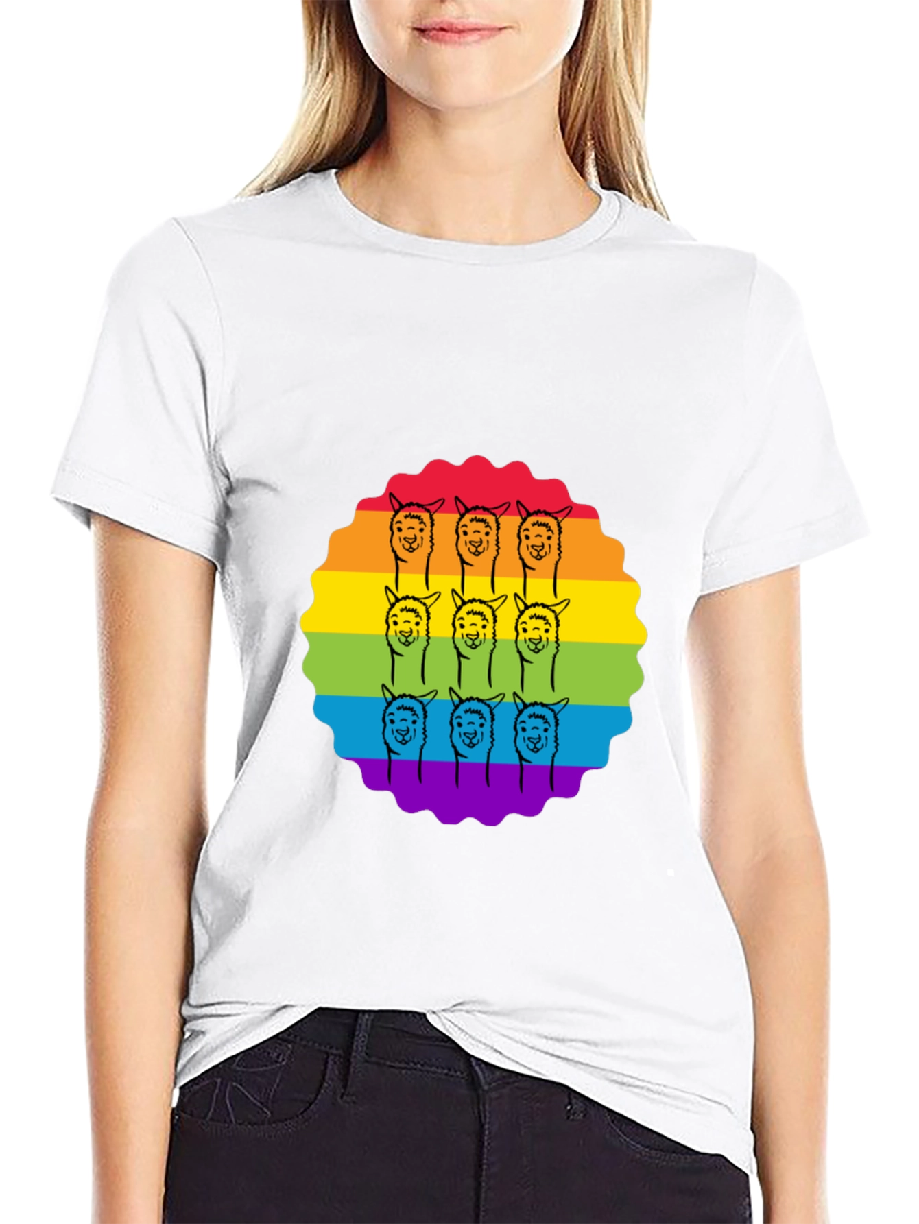 Rainbow Llama Pride T-Shirt - Soft Cotton