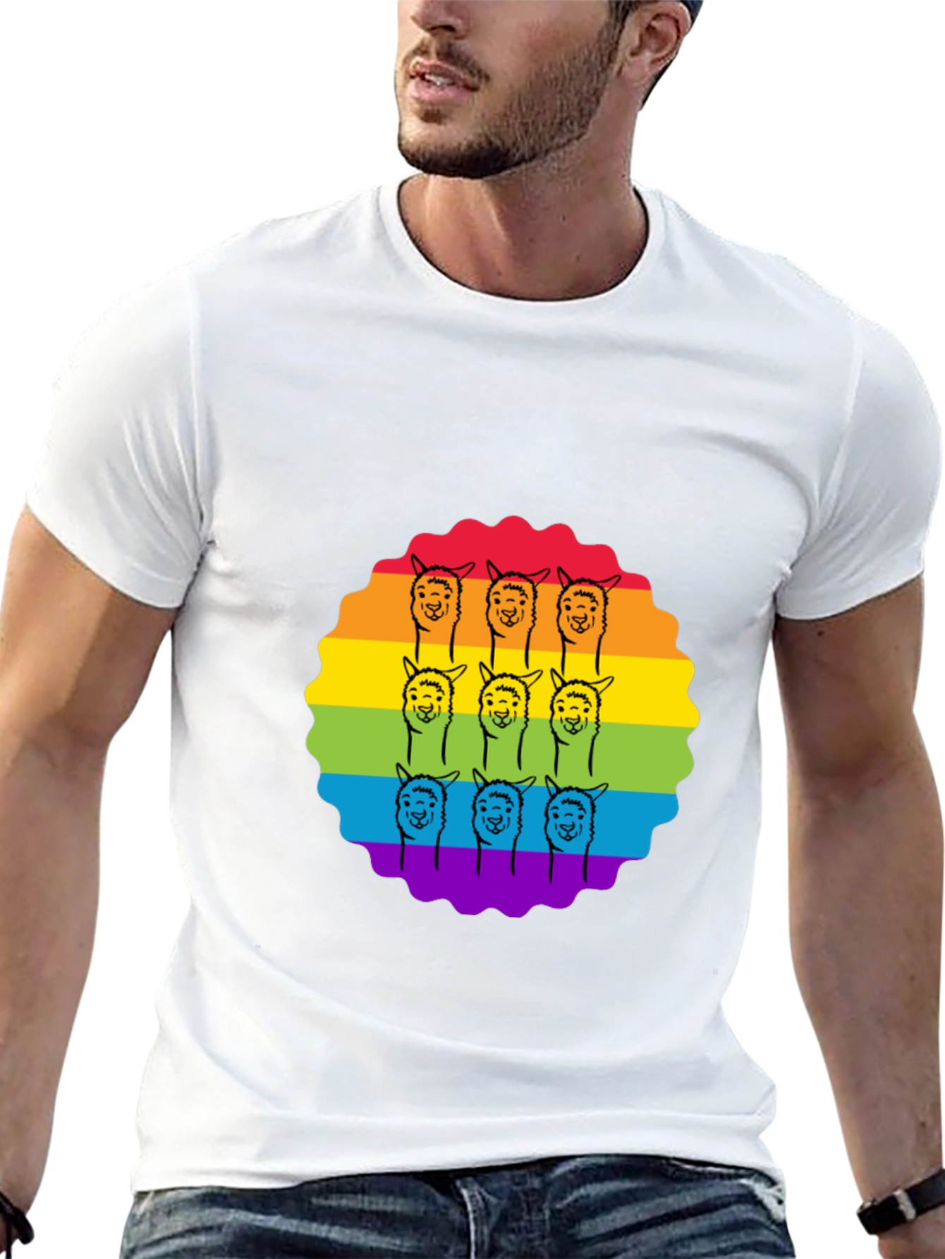 Rainbow Llama Pride T-Shirt - Soft Cotton