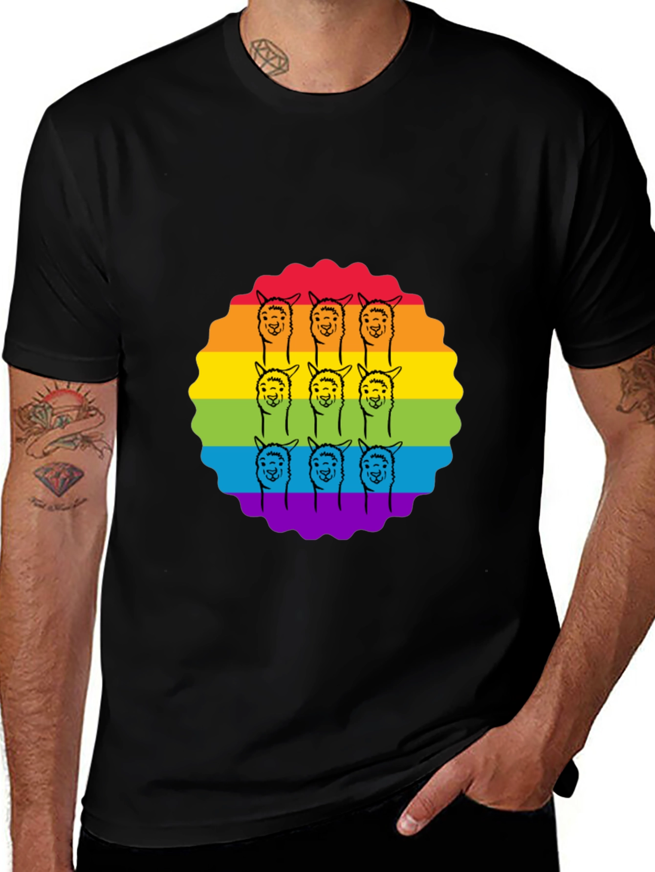 Rainbow Llama Pride T-Shirt - Soft Cotton