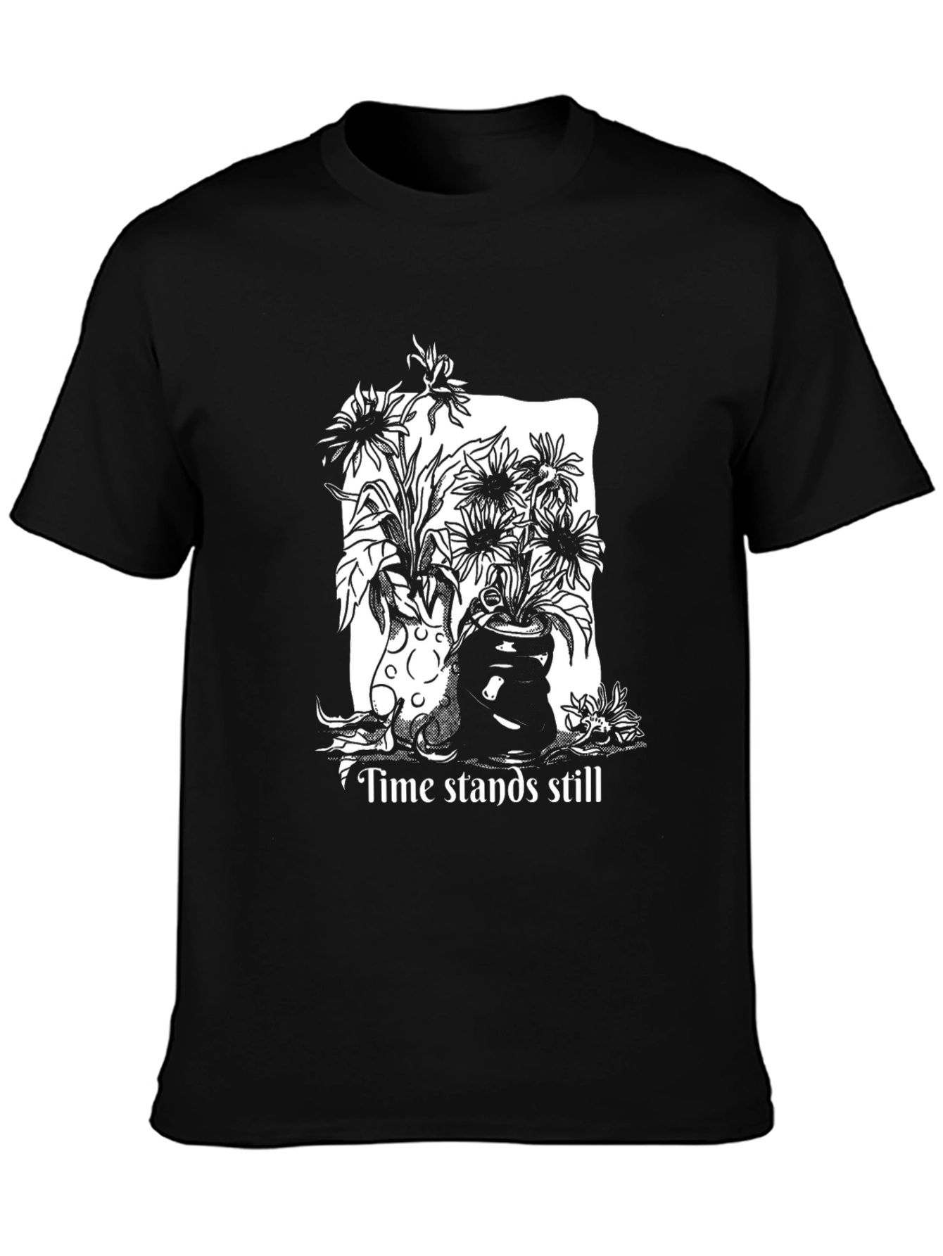 Time Stands Still Graphic Tee - Black
