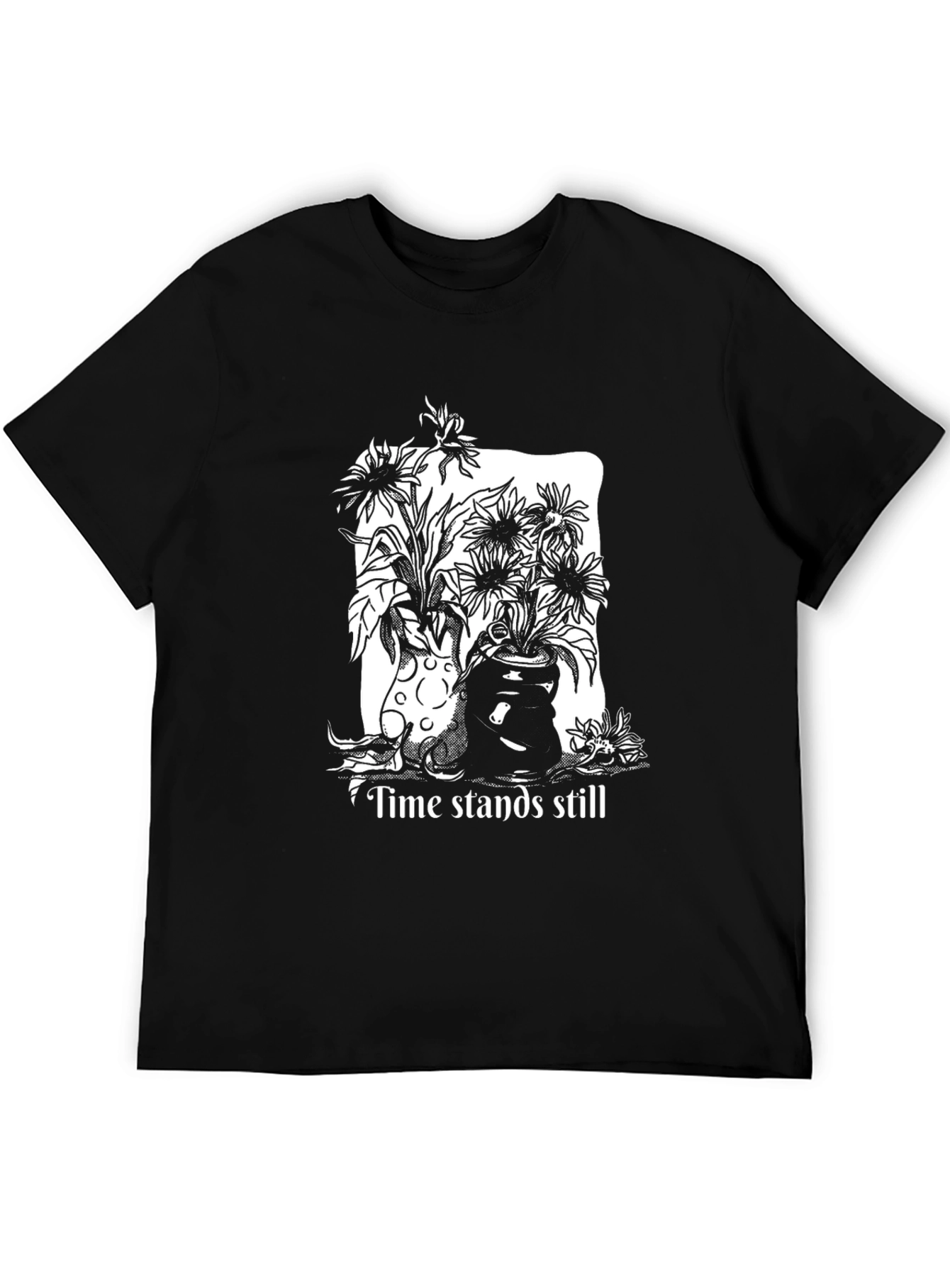 Time Stands Still Graphic Tee - Black