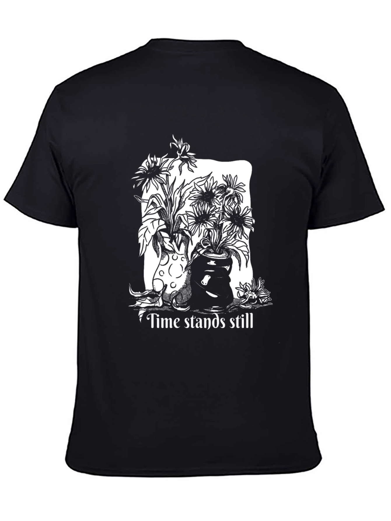 Time Stands Still Graphic Tee - Black