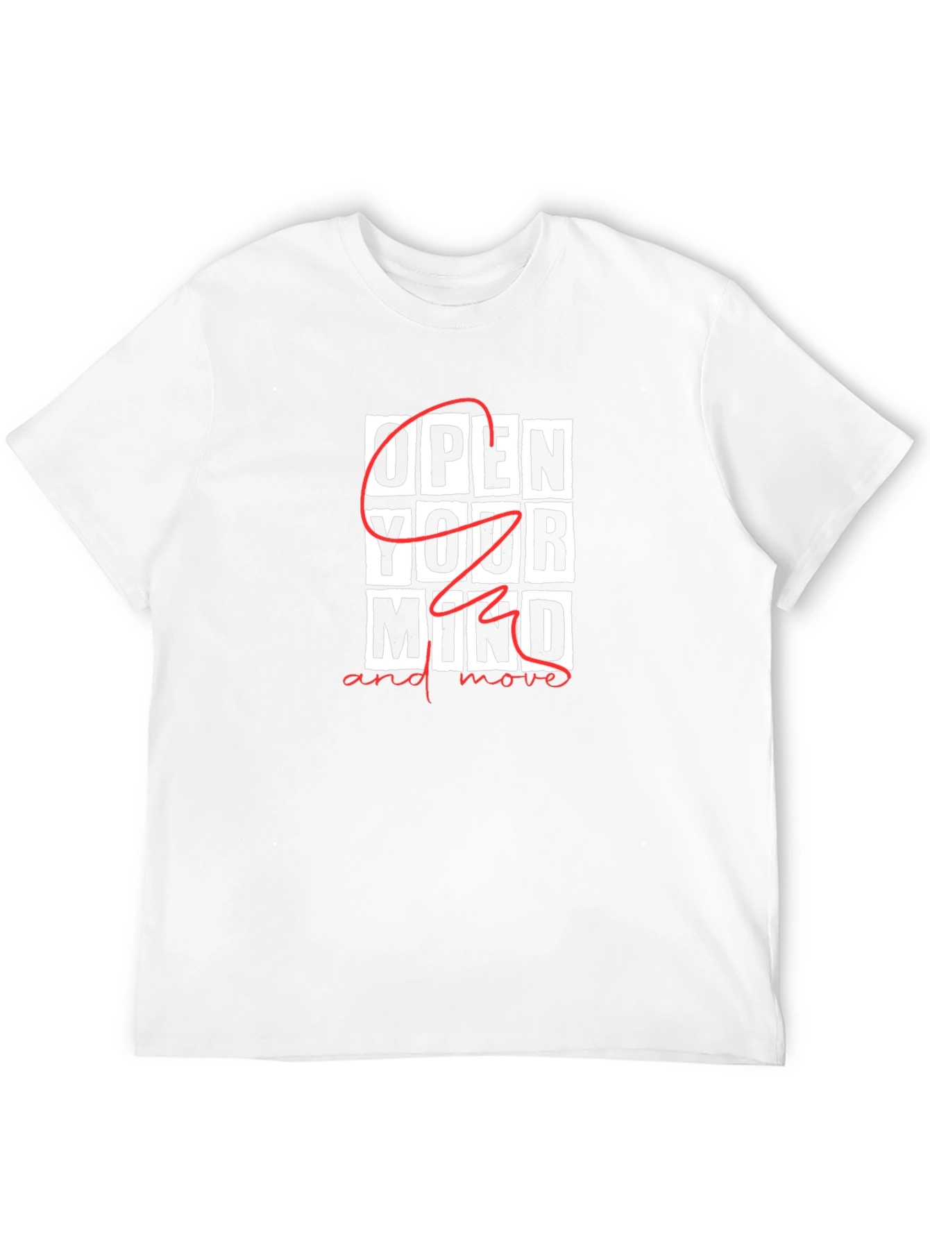 Open Your Mind Graphic Print Black T-Shirt