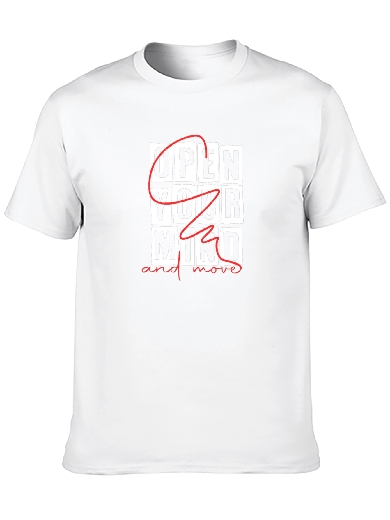 Open Your Mind Graphic Print Black T-Shirt