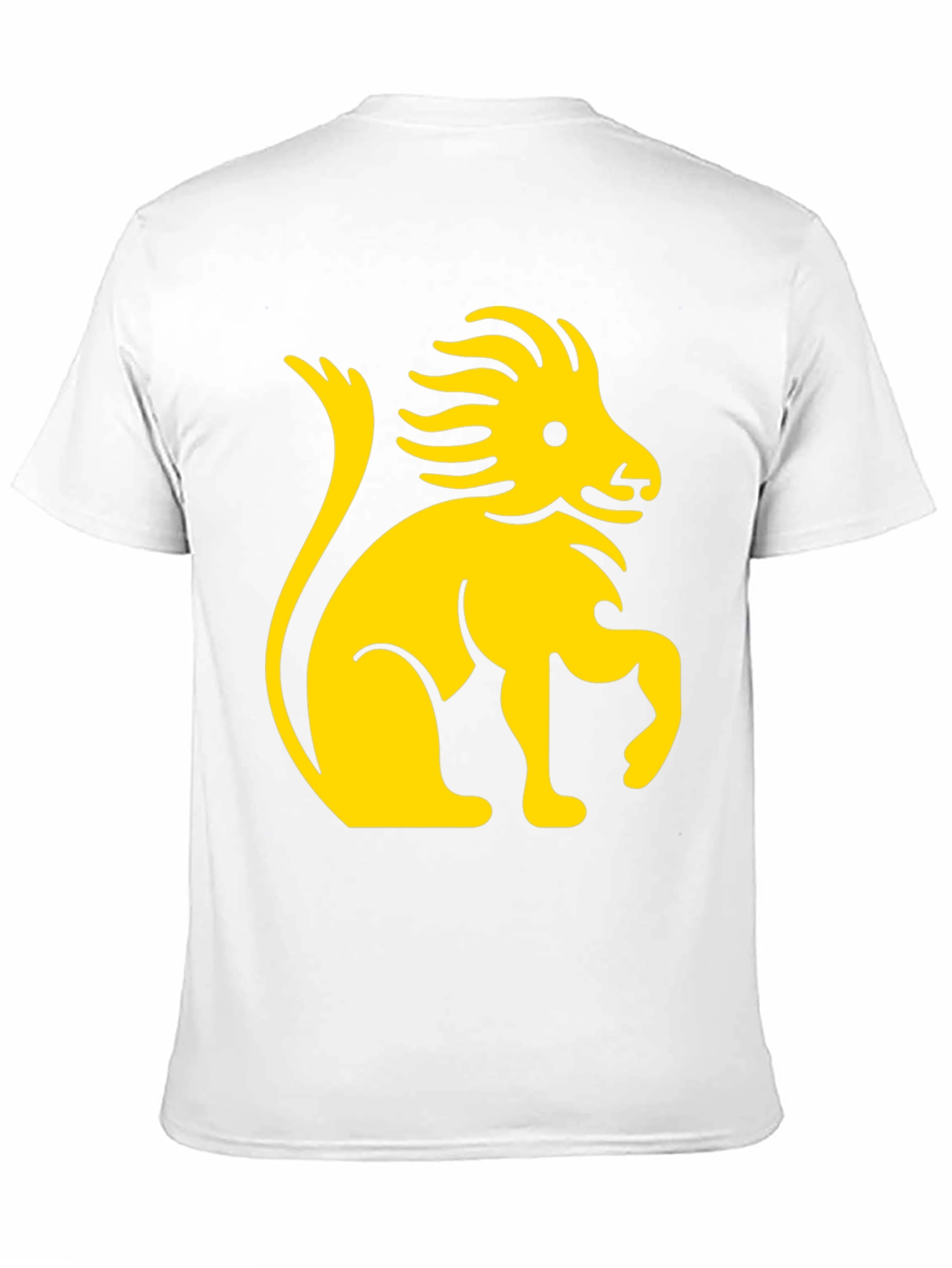 Lion Graphic Print Black Cotton T-Shirt