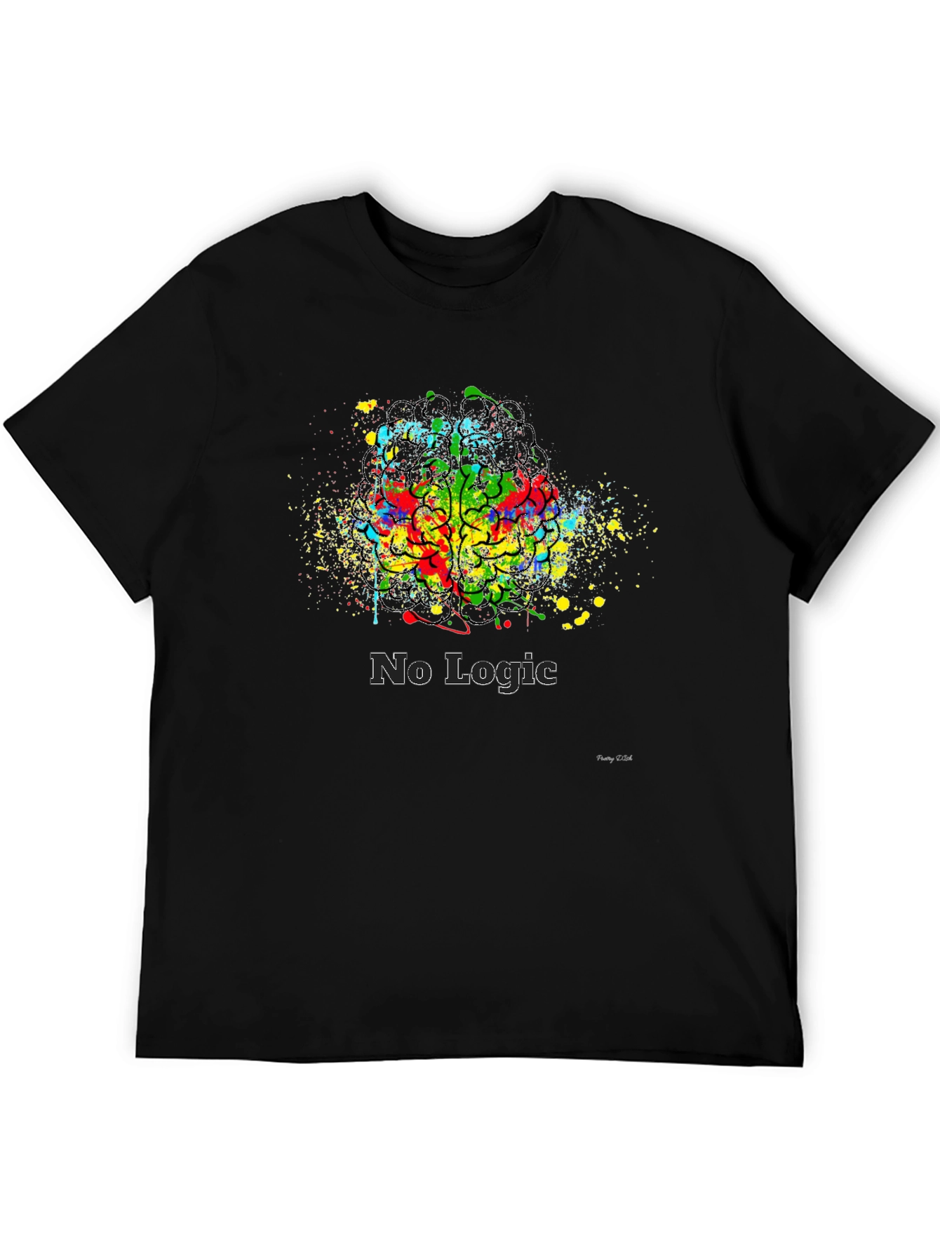Abstract Brain No Logic T-Shirt