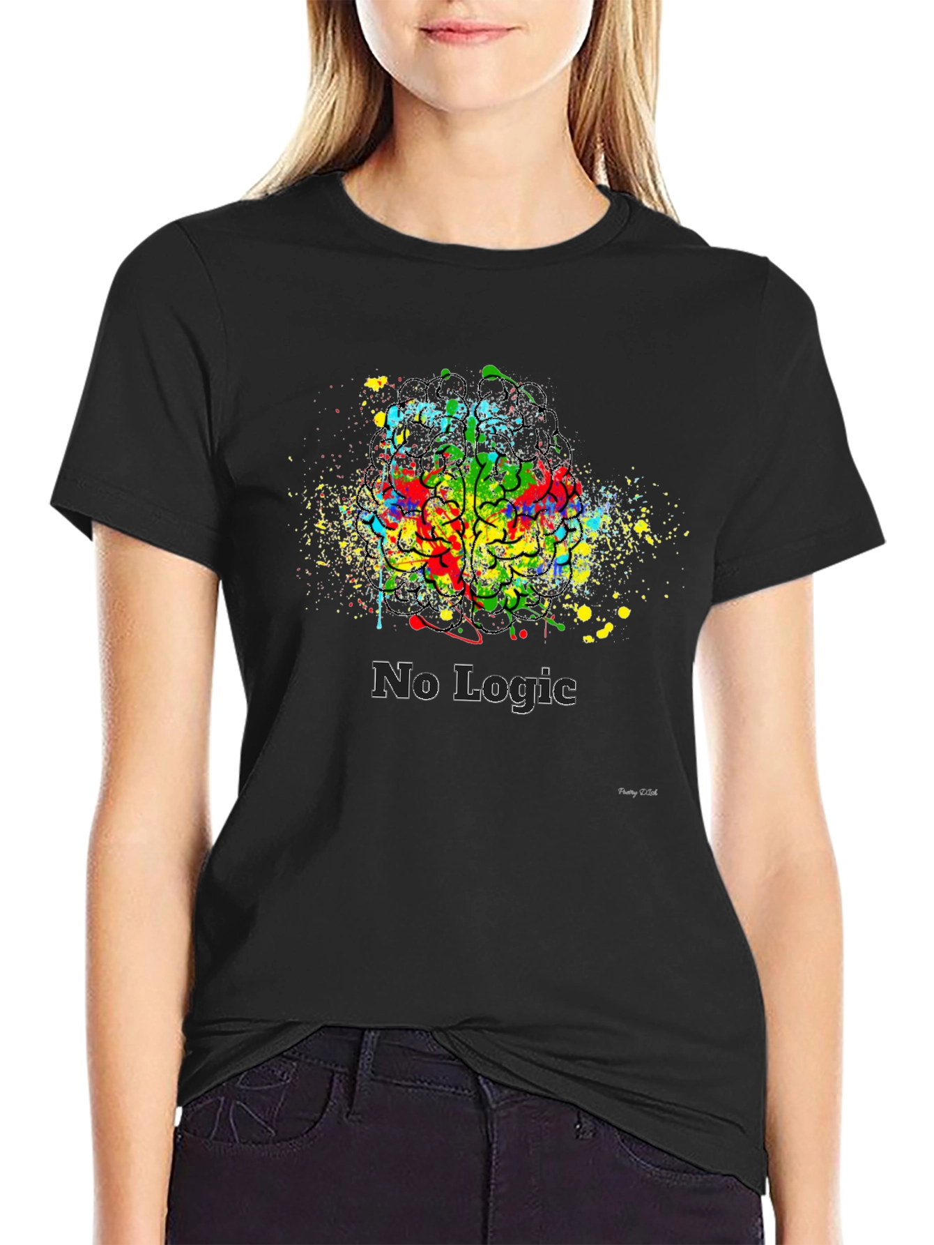 Abstract Brain No Logic T-Shirt