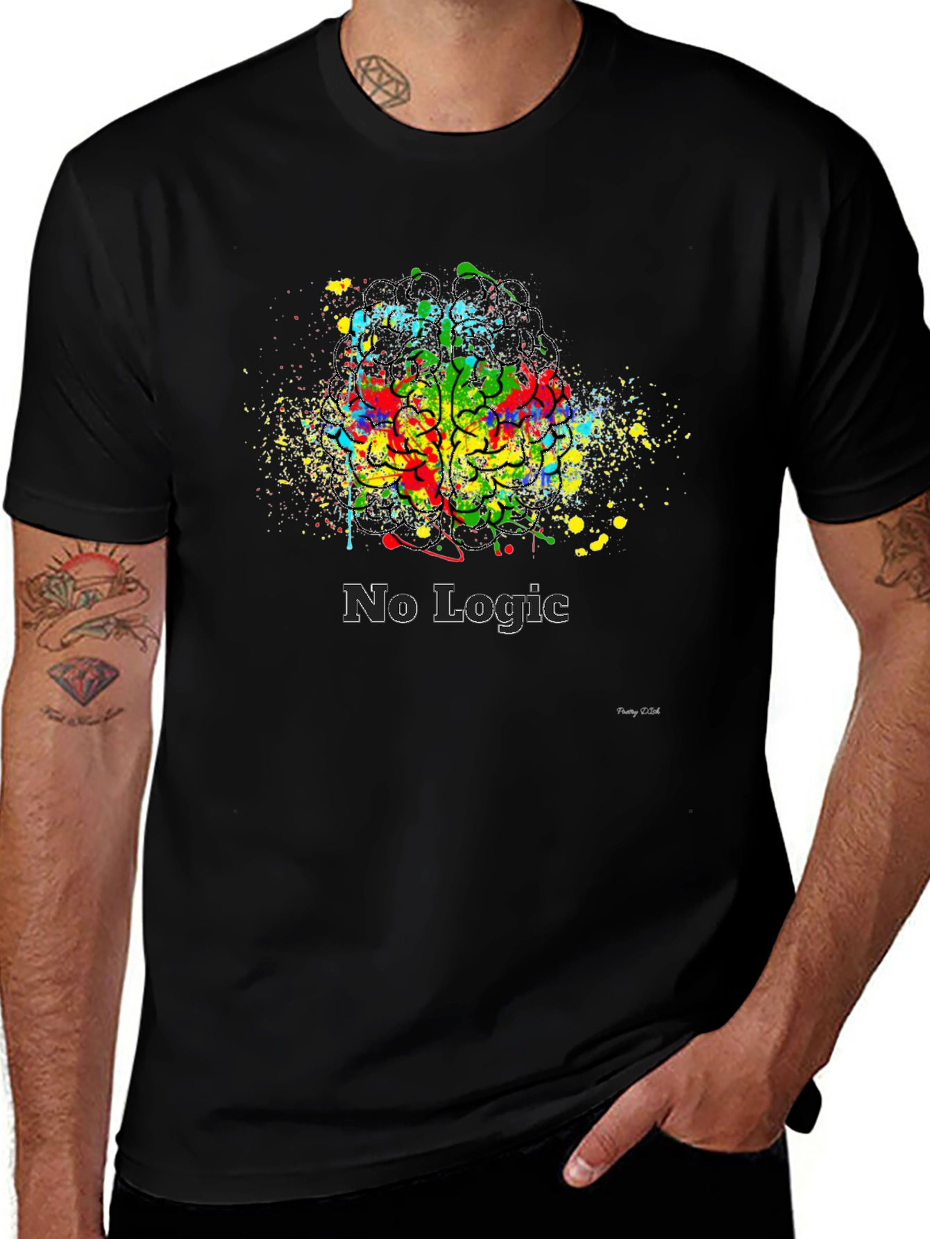 Abstract Brain No Logic T-Shirt