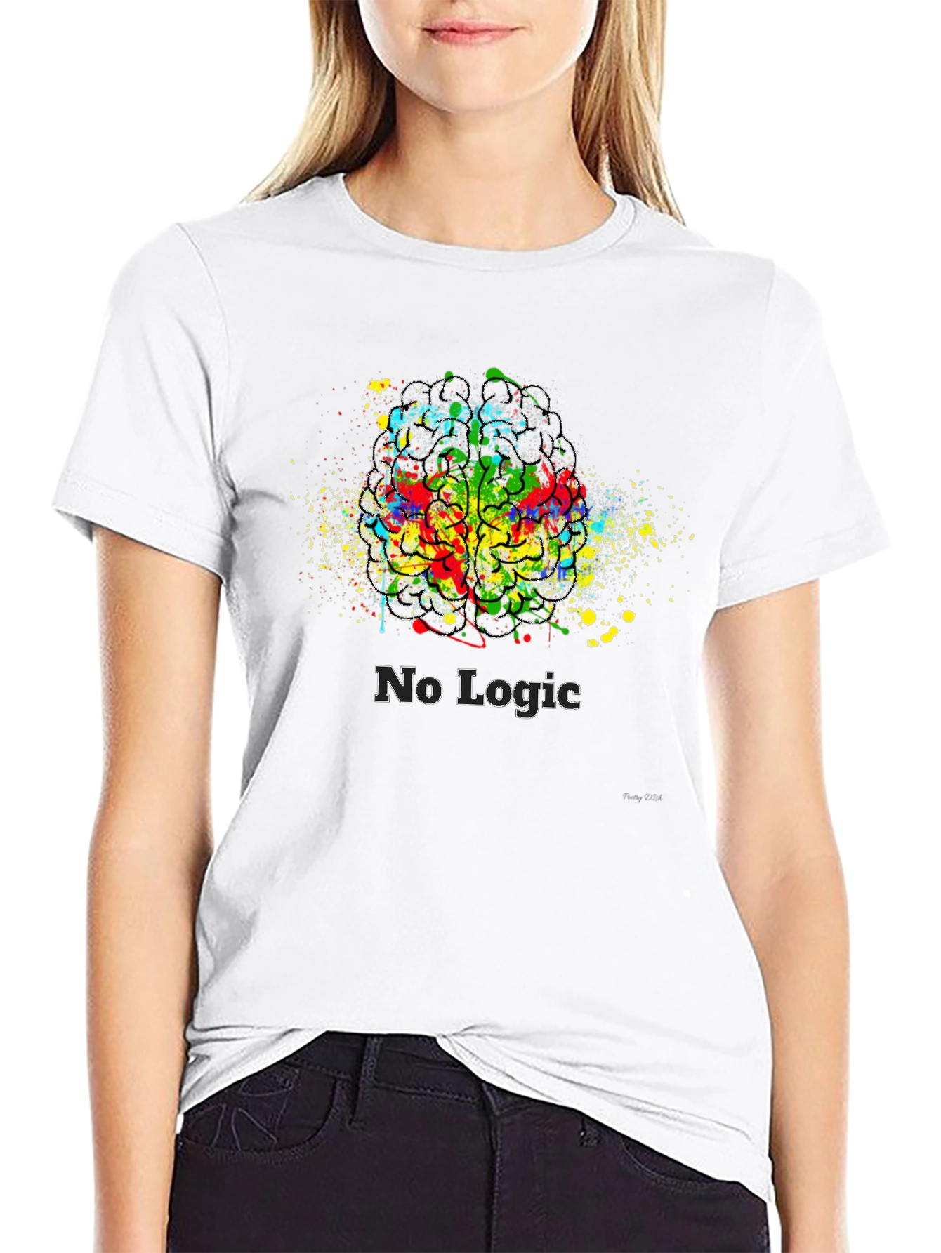Abstract Brain No Logic T-Shirt