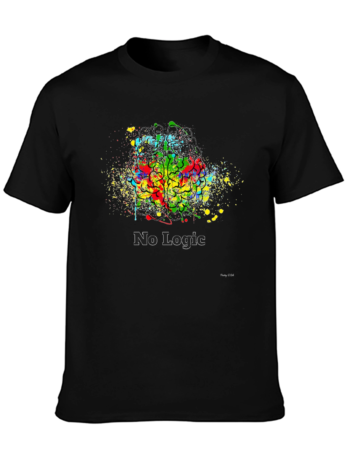 Abstract Brain No Logic T-Shirt
