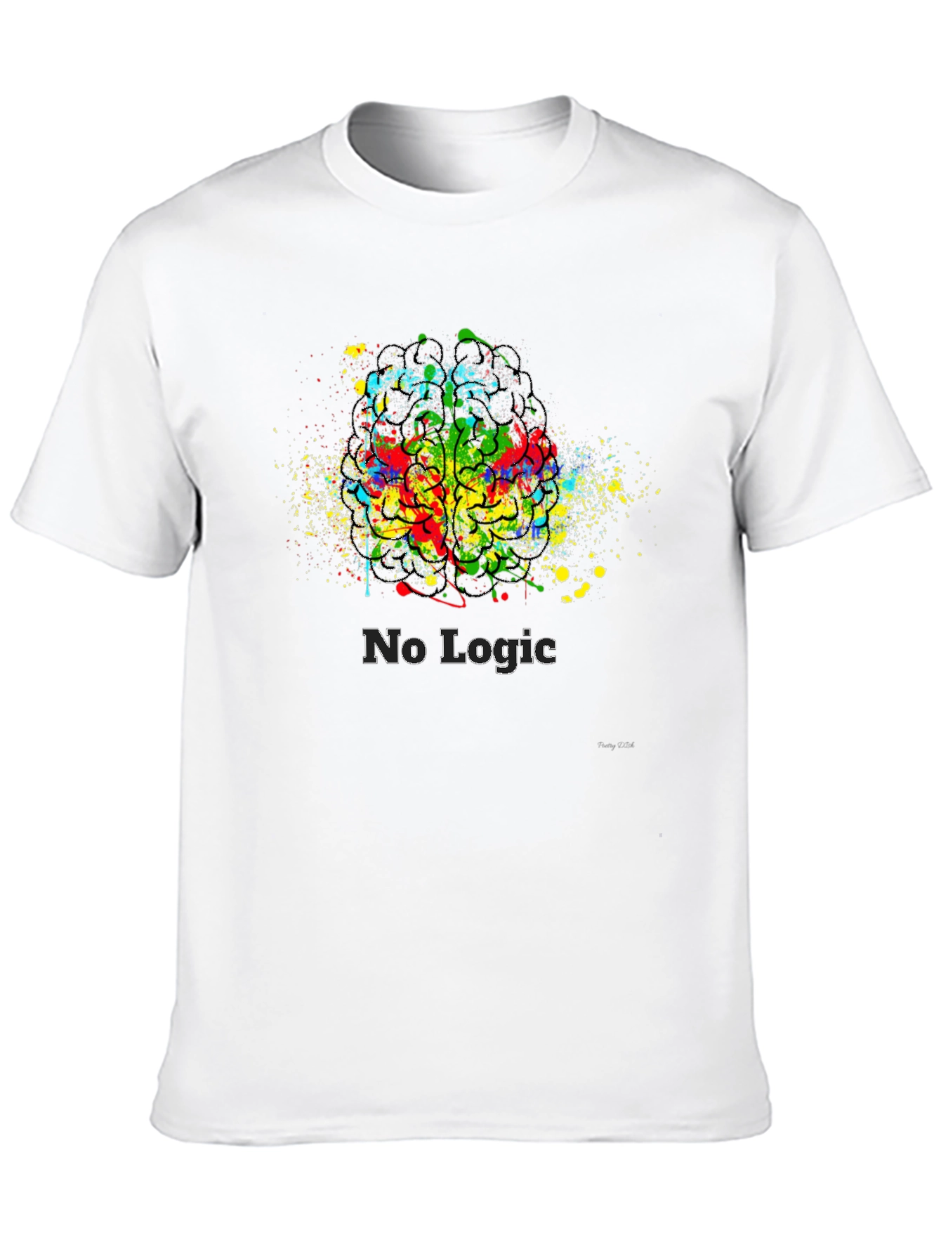Abstract Brain No Logic T-Shirt