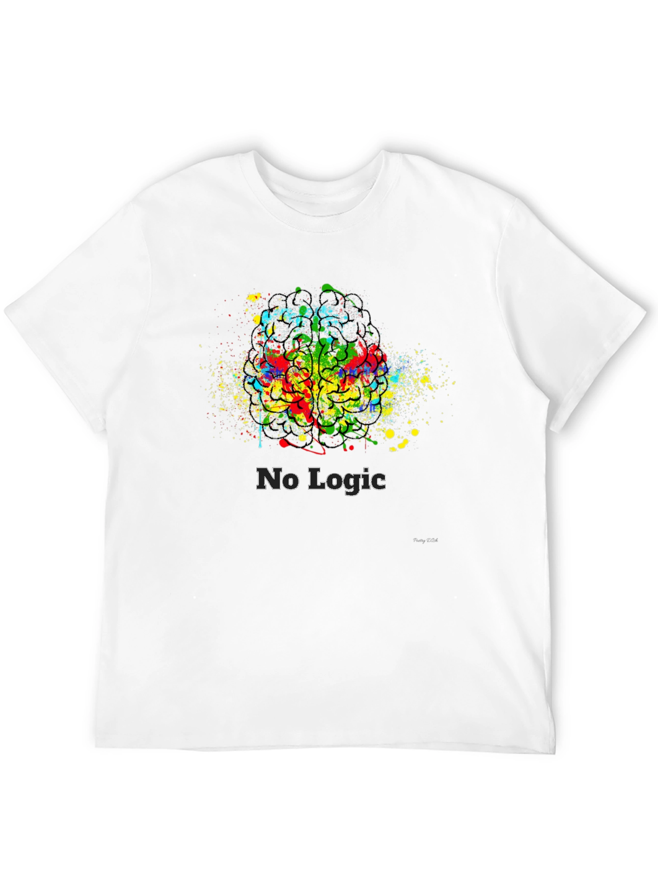 Abstract Brain No Logic T-Shirt
