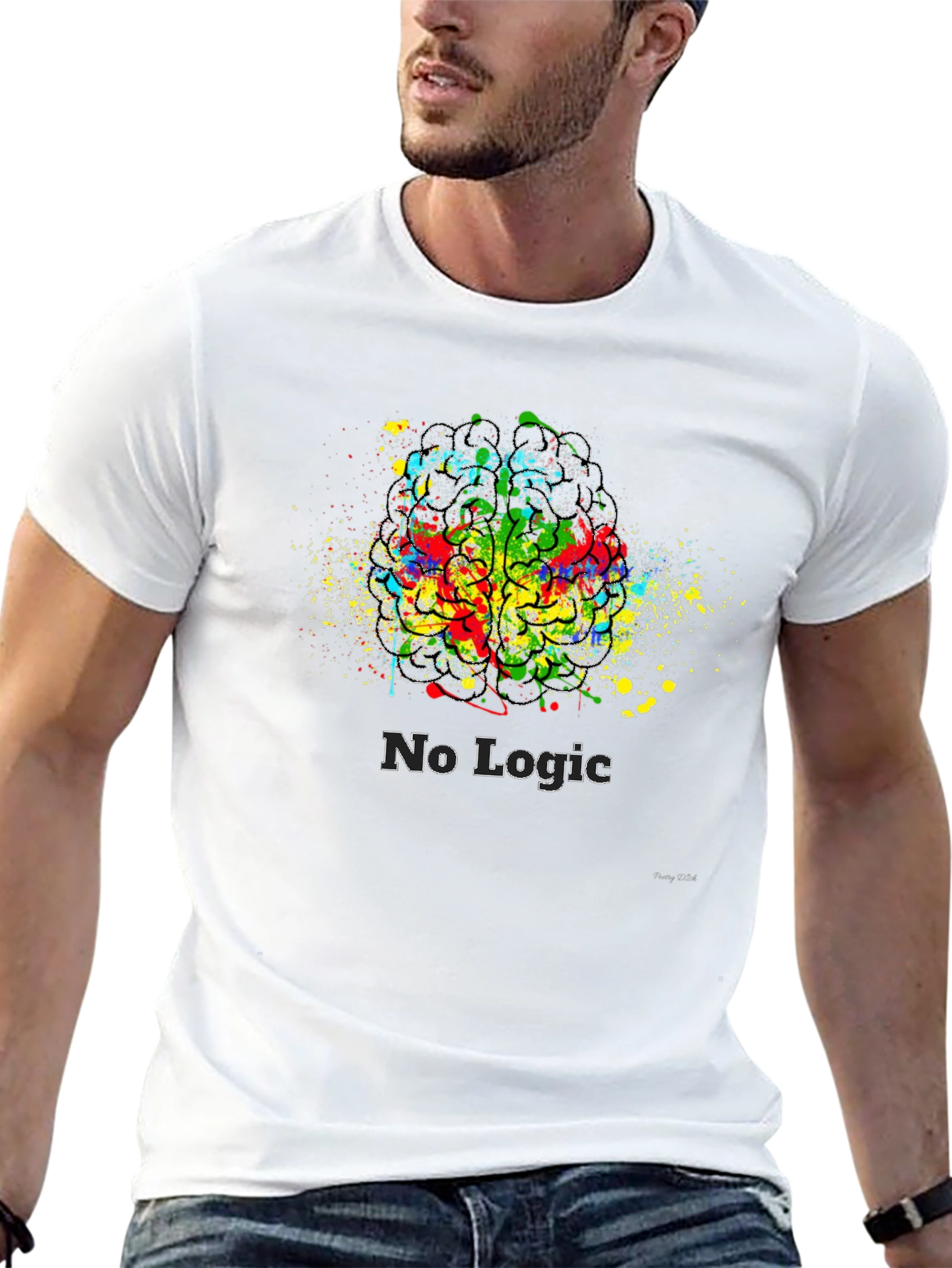 Abstract Brain No Logic T-Shirt
