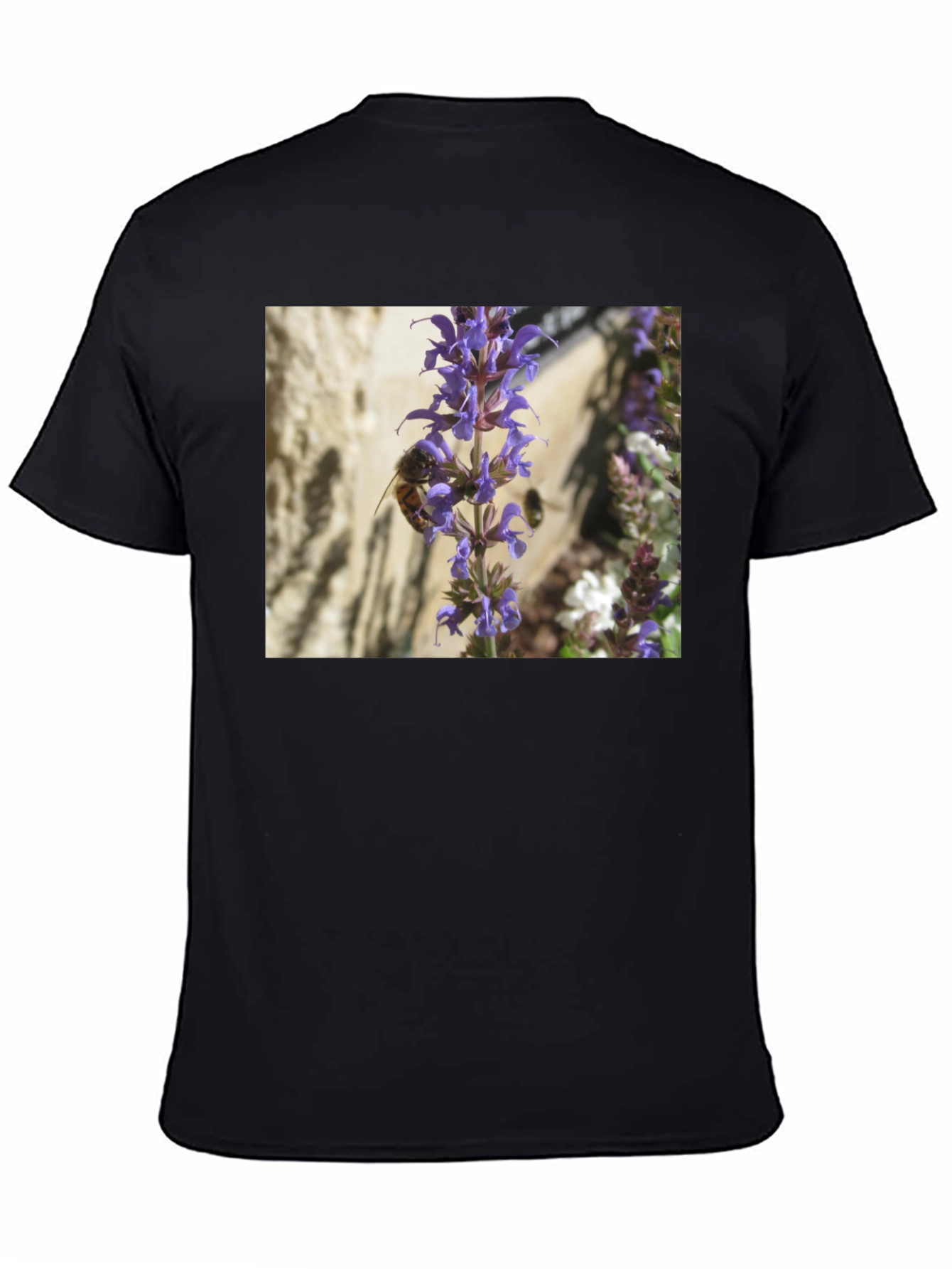Bee on Lavender Flower Graphic Tee