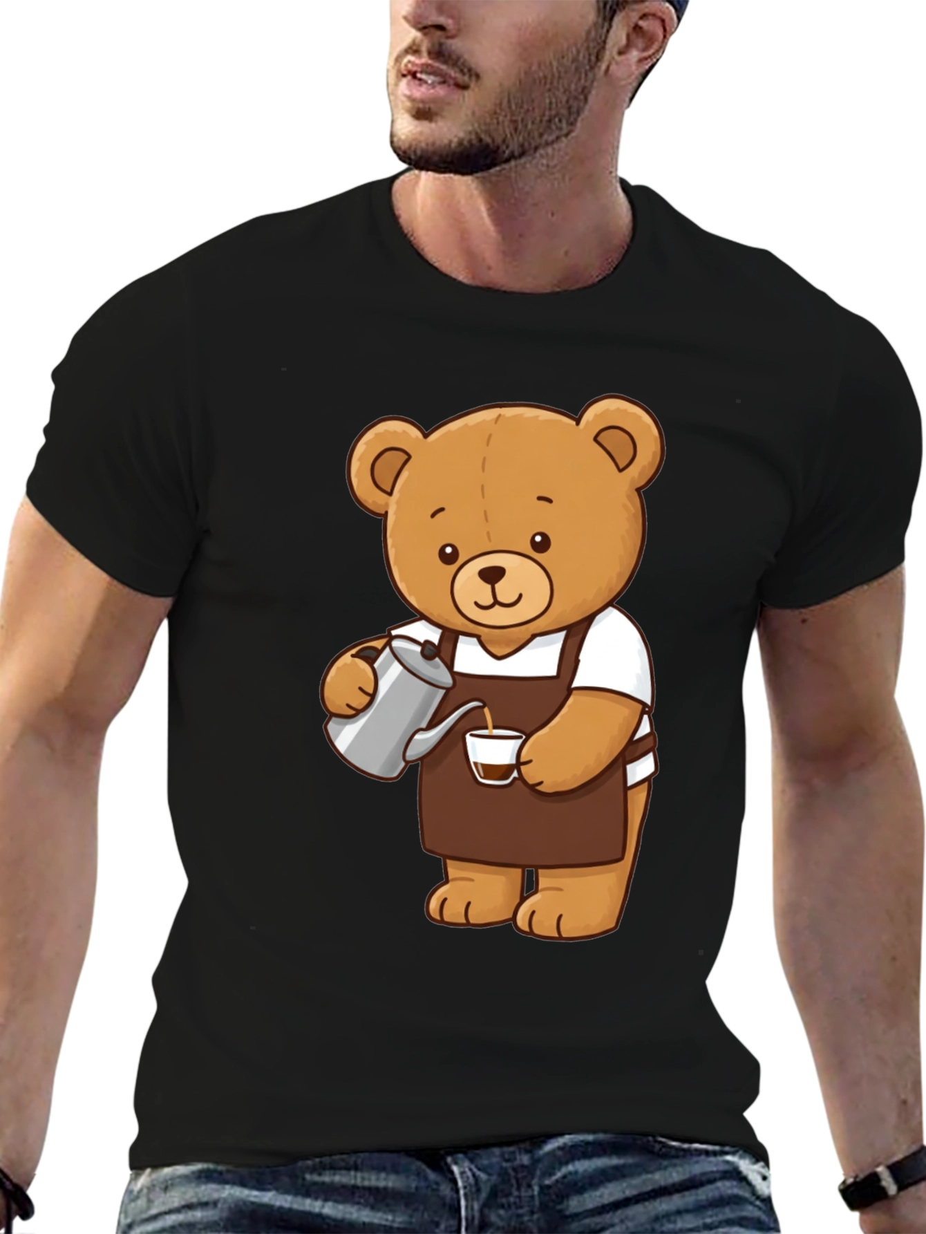 Barista Bear T-Shirt: Coffee Lovers Tee