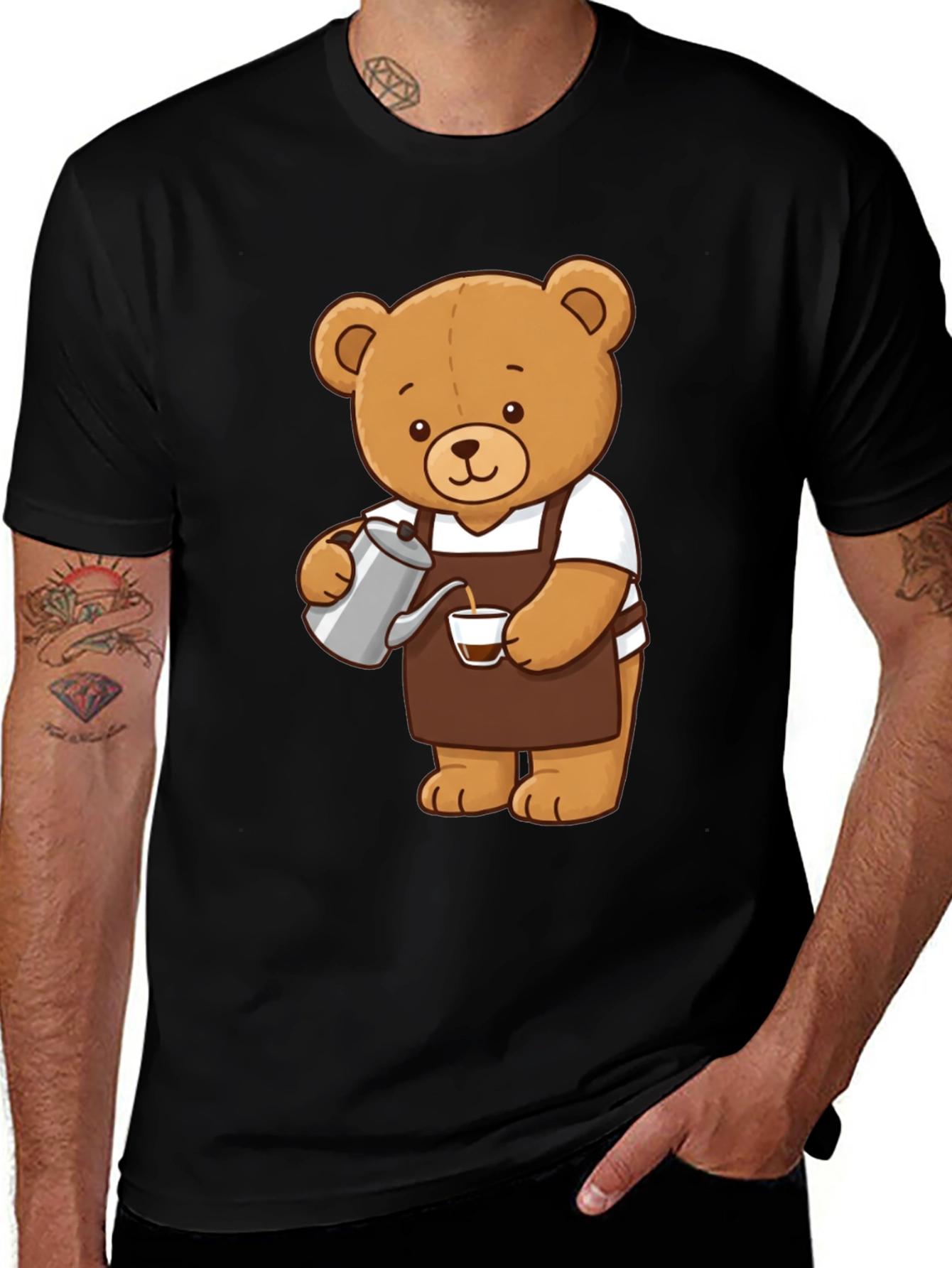Barista Bear T-Shirt: Coffee Lovers Tee