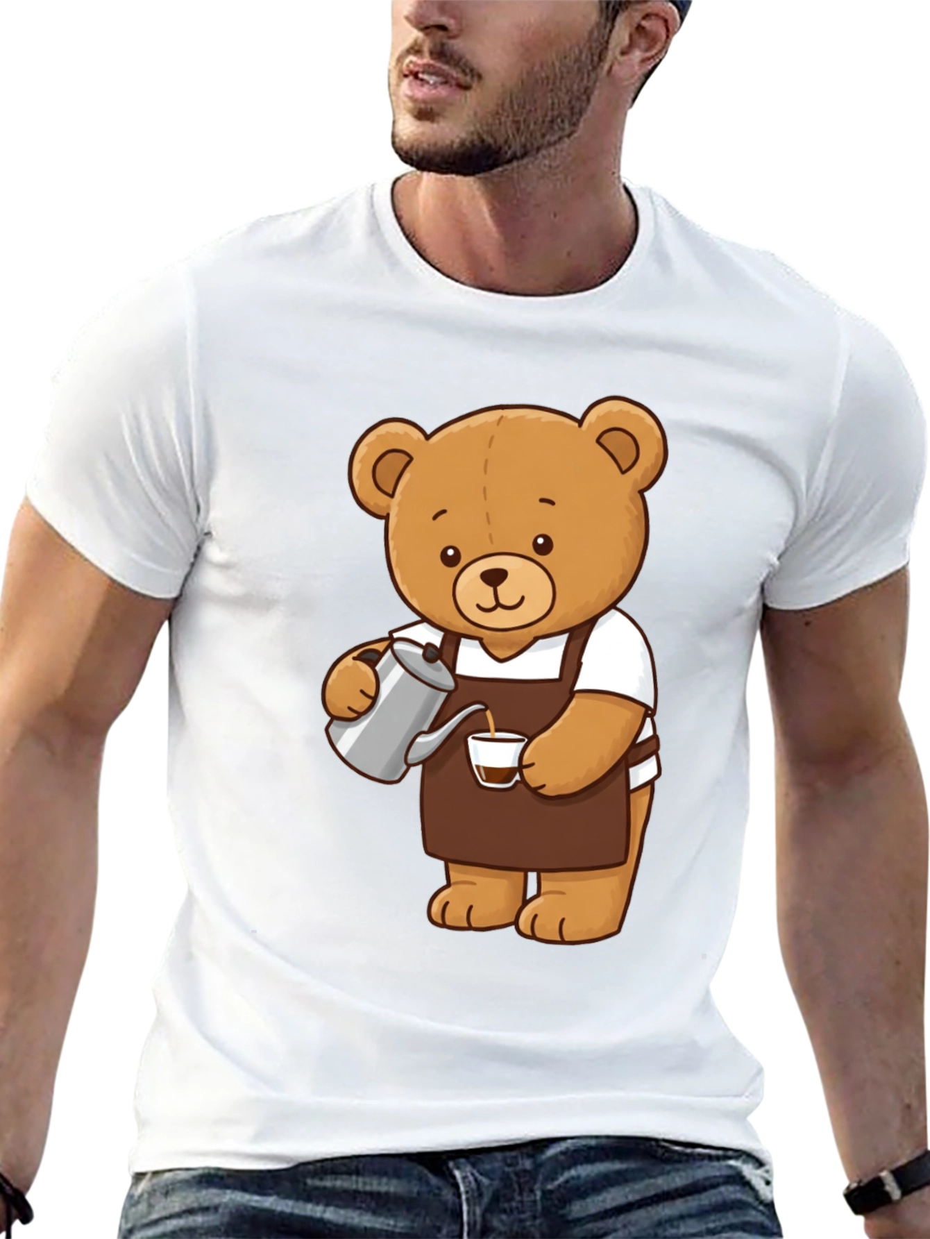 Barista Bear T-Shirt: Coffee Lovers Tee