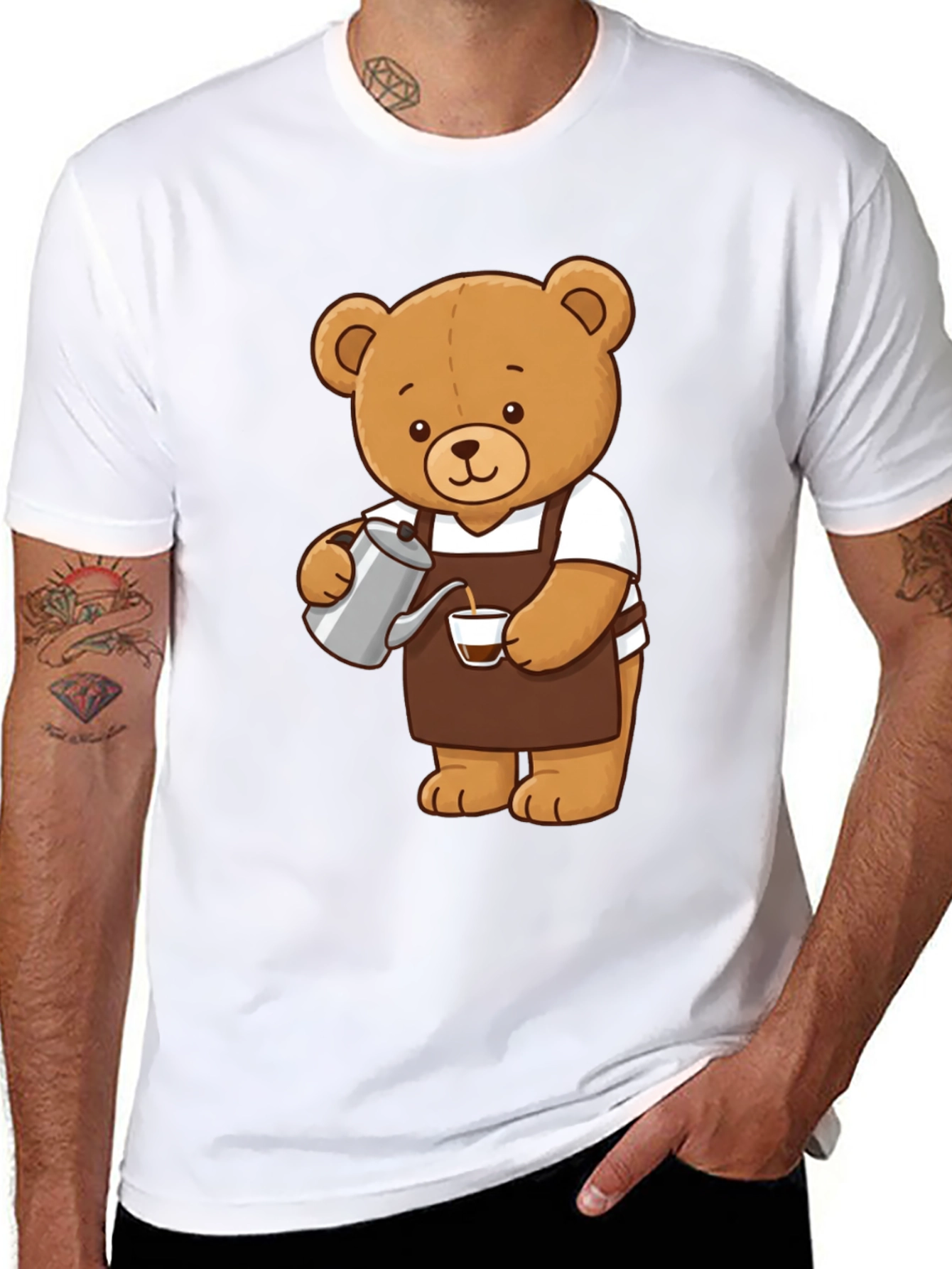 Barista Bear T-Shirt: Coffee Lovers Tee