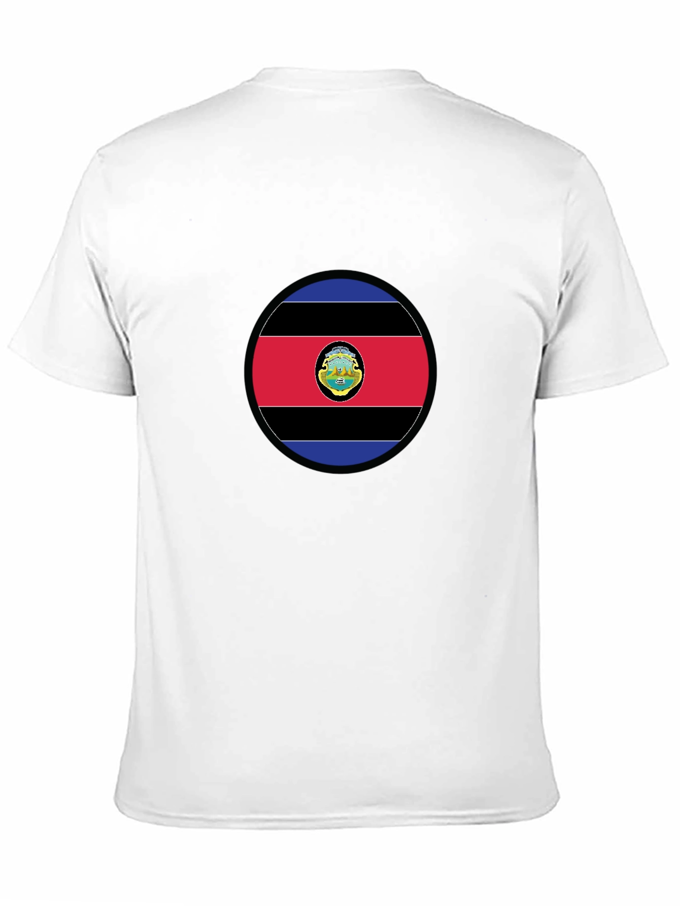 Costa Rica Flag Graphic T-Shirt - Black