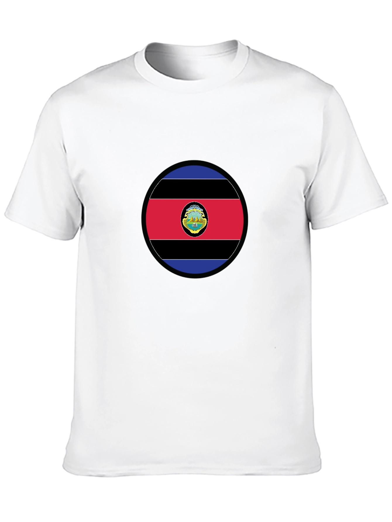 Costa Rica Flag Graphic T-Shirt - Black