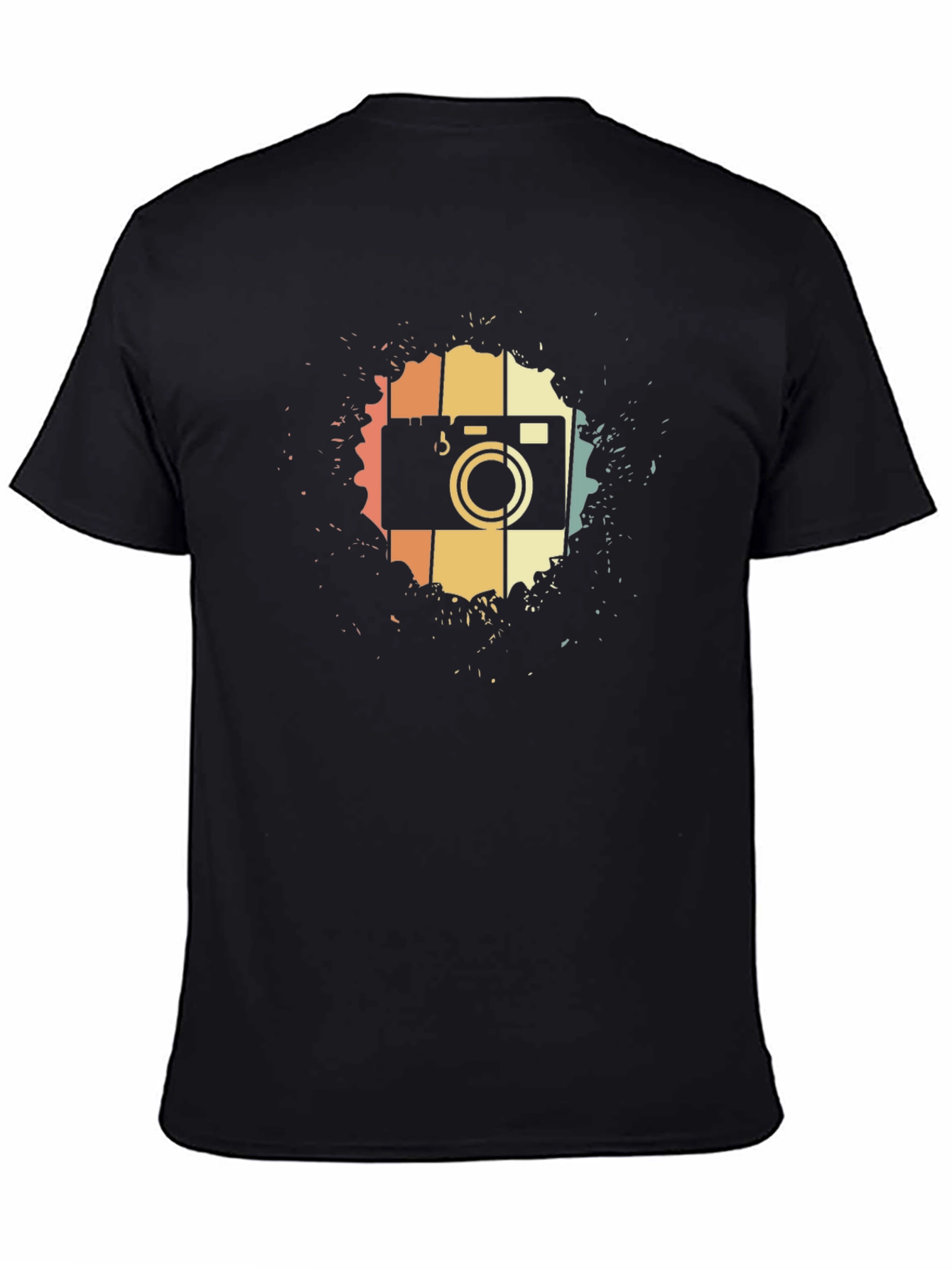 Retro Camera Graphic Tee - Black