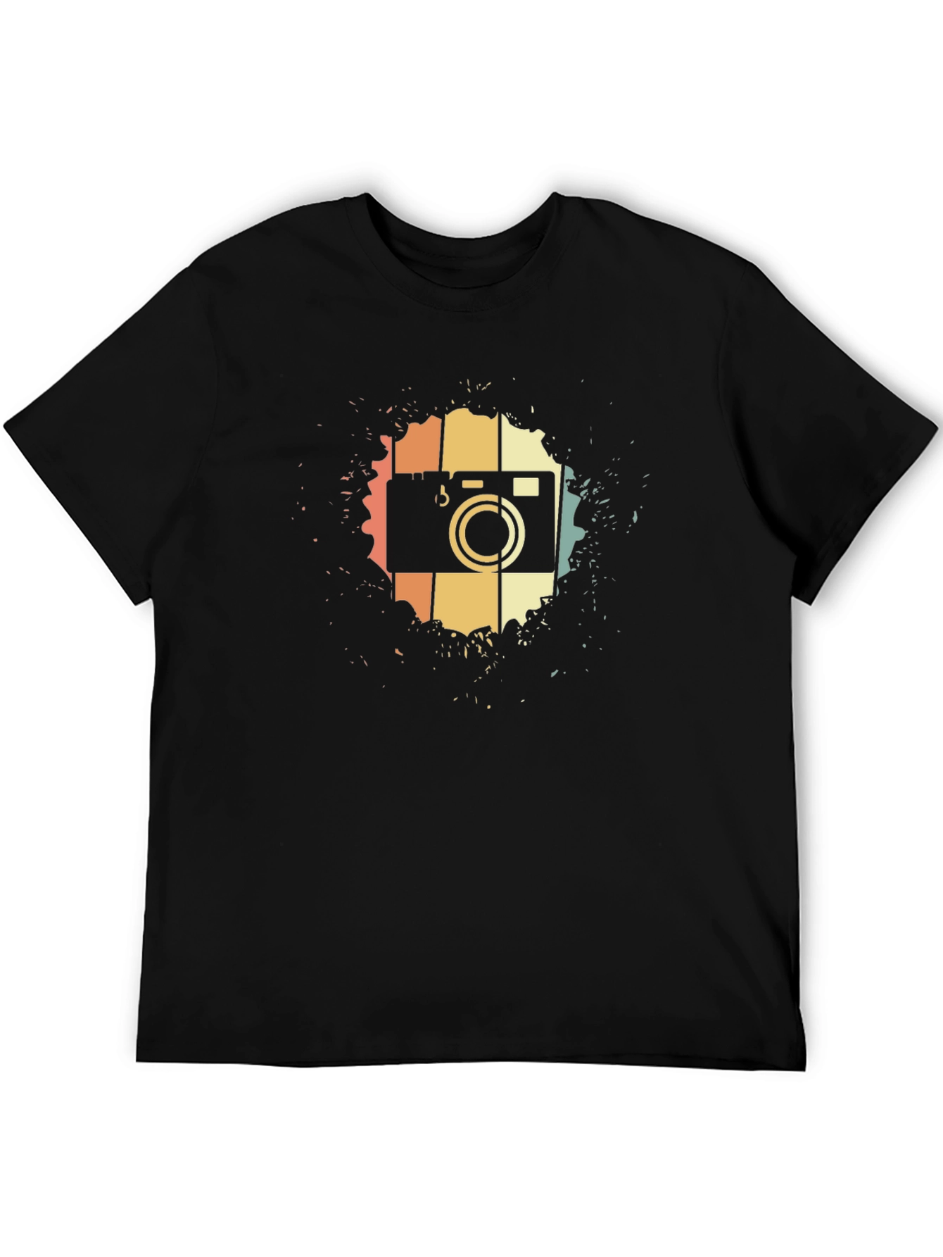 Retro Camera Graphic Tee - Black
