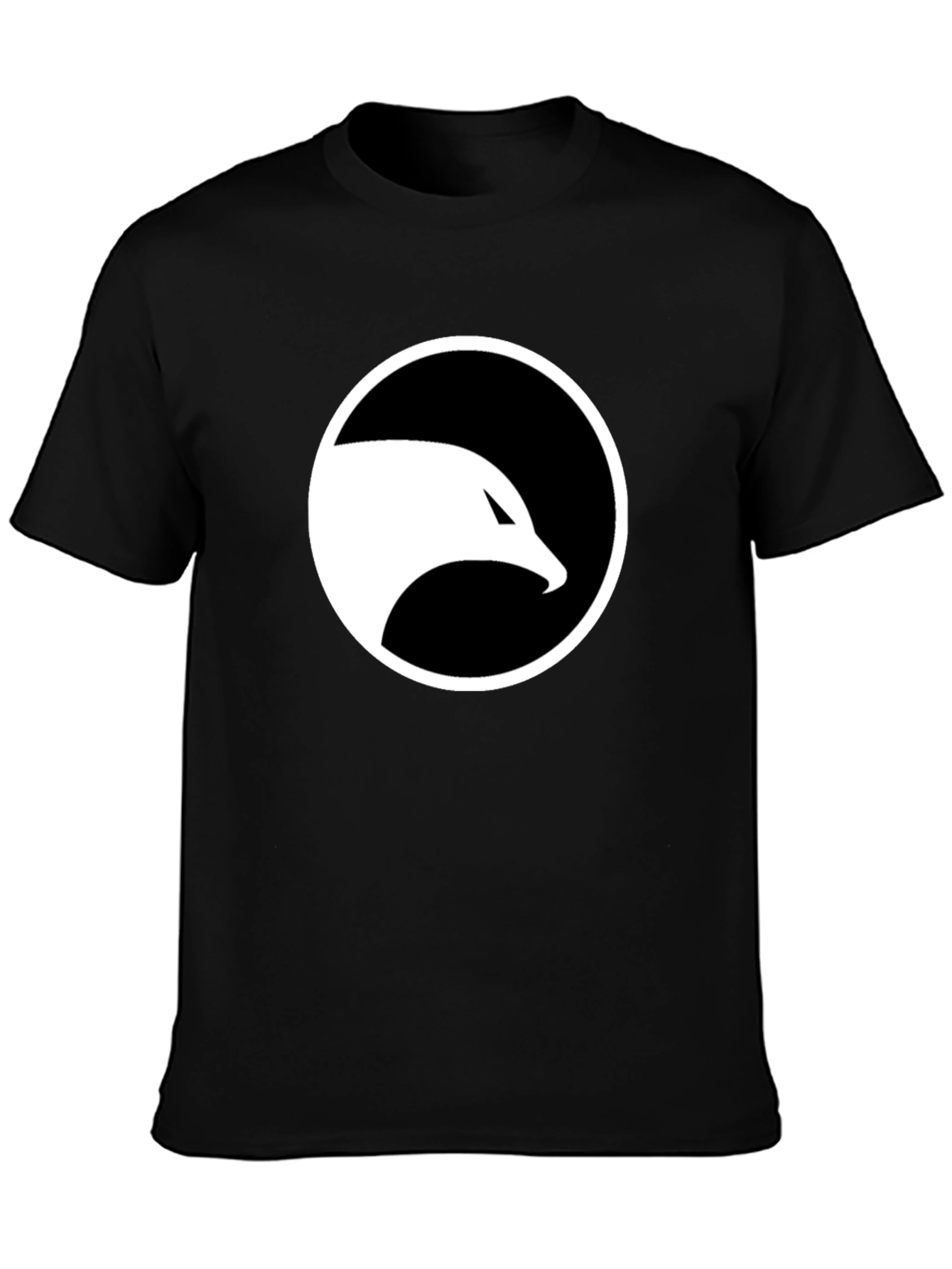 Cool Black T-Shirt with White Eagle Logo