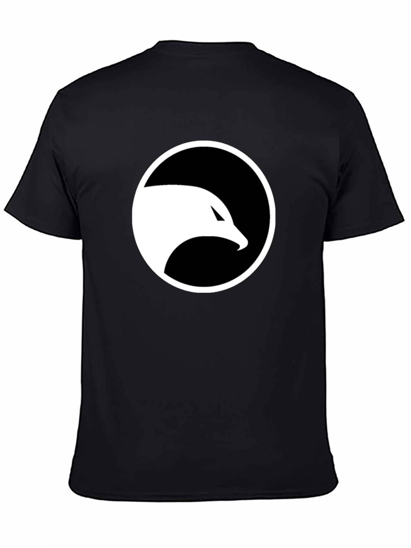 Cool Black T-Shirt with White Eagle Logo