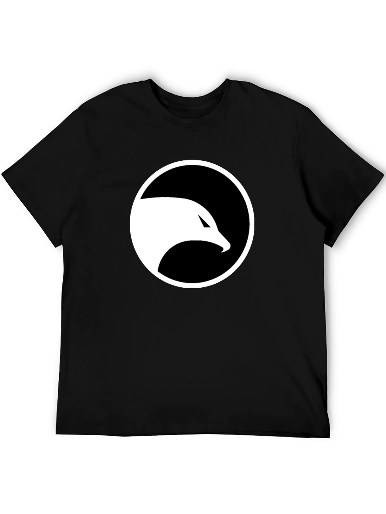 Cool Black T-Shirt with White Eagle Logo