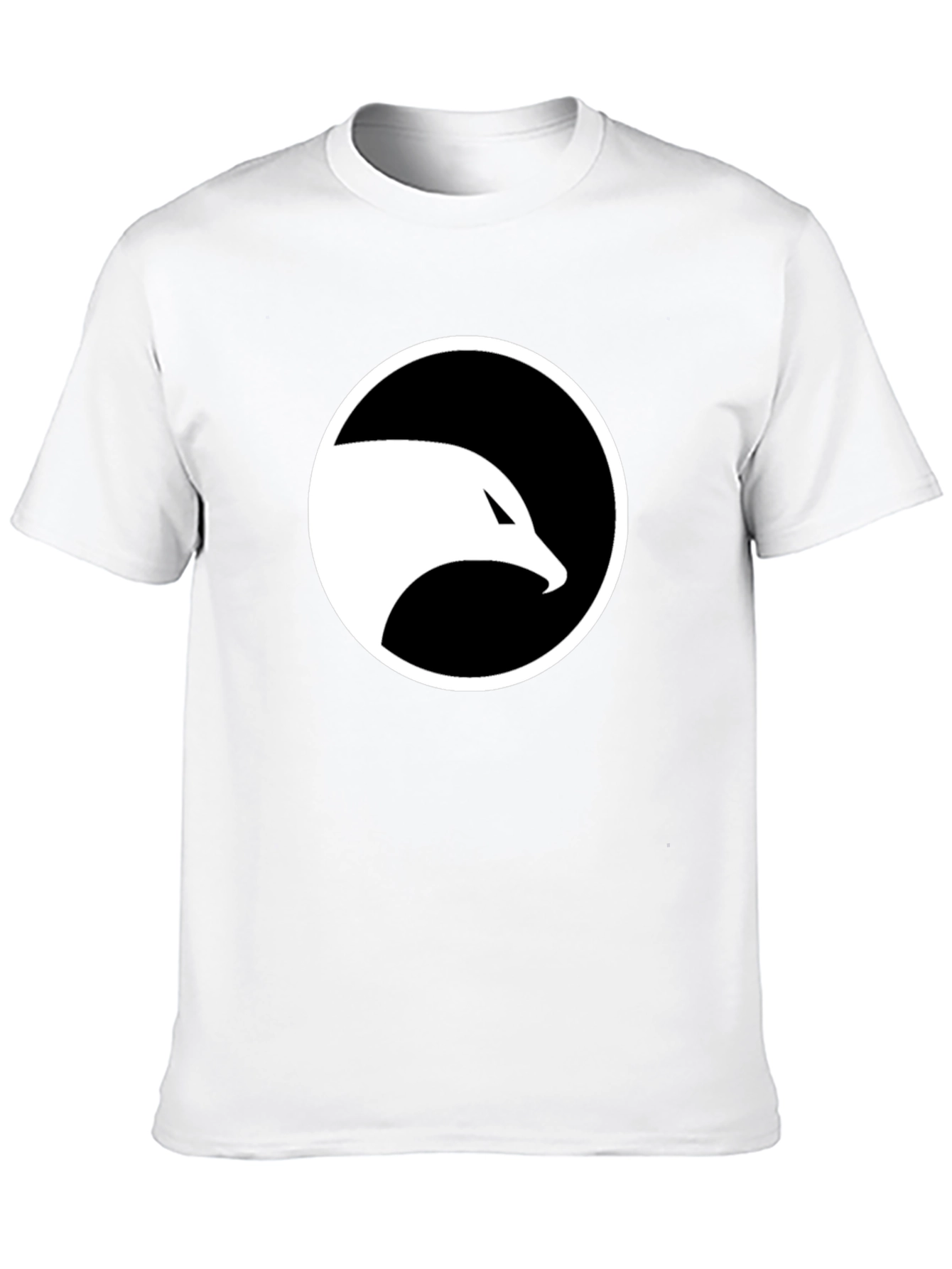 Cool Black T-Shirt with White Eagle Logo