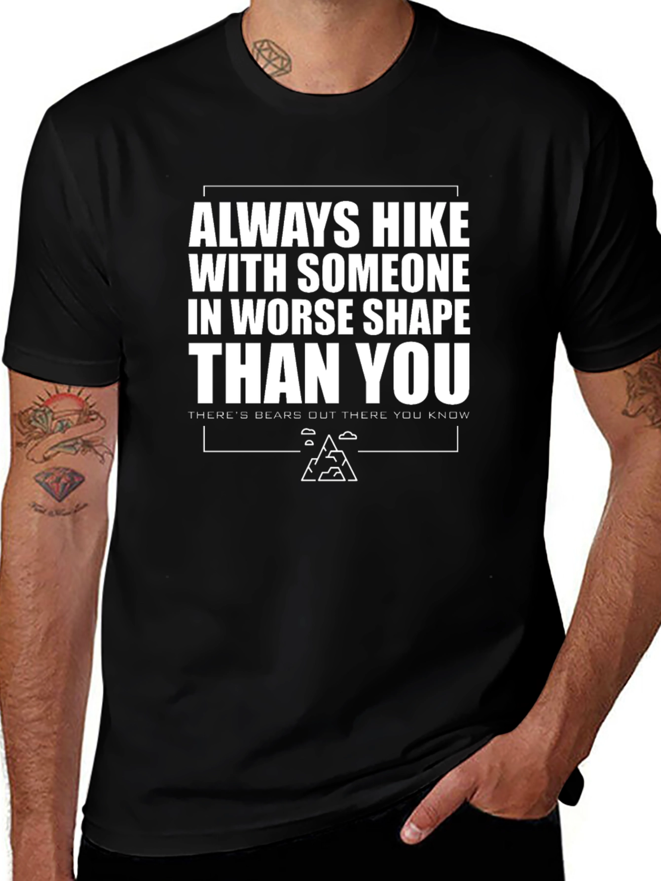 Funny Hiking T-Shirt - Always Hike With Someone Slower