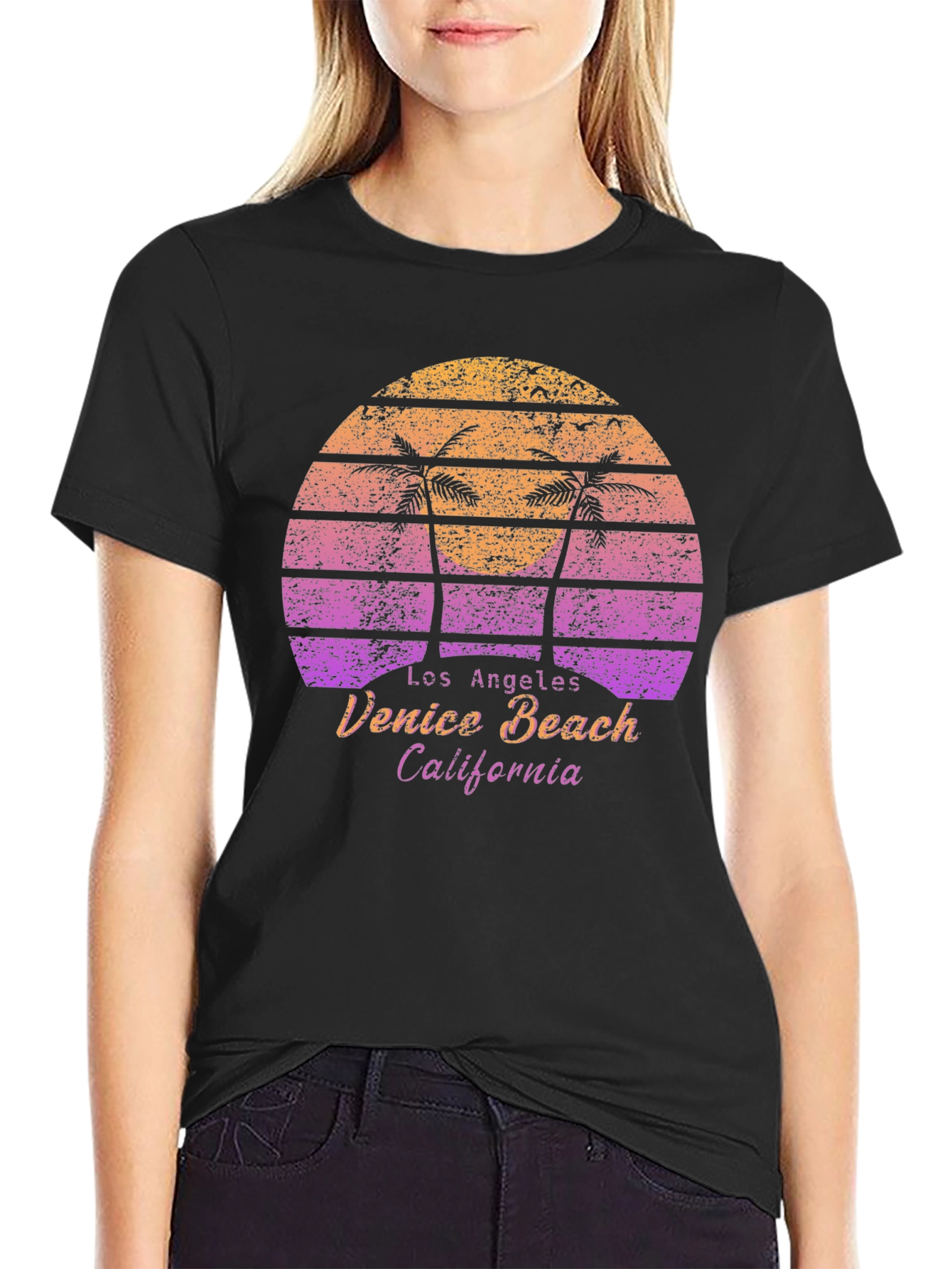 Retro Venice Beach California Graphic T-Shirt