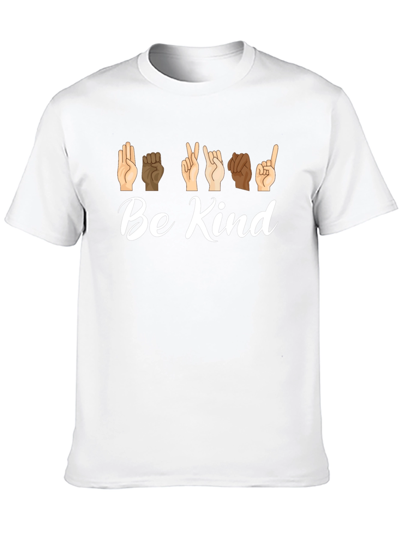 Be Kind Sign Language Black Graphic Tee