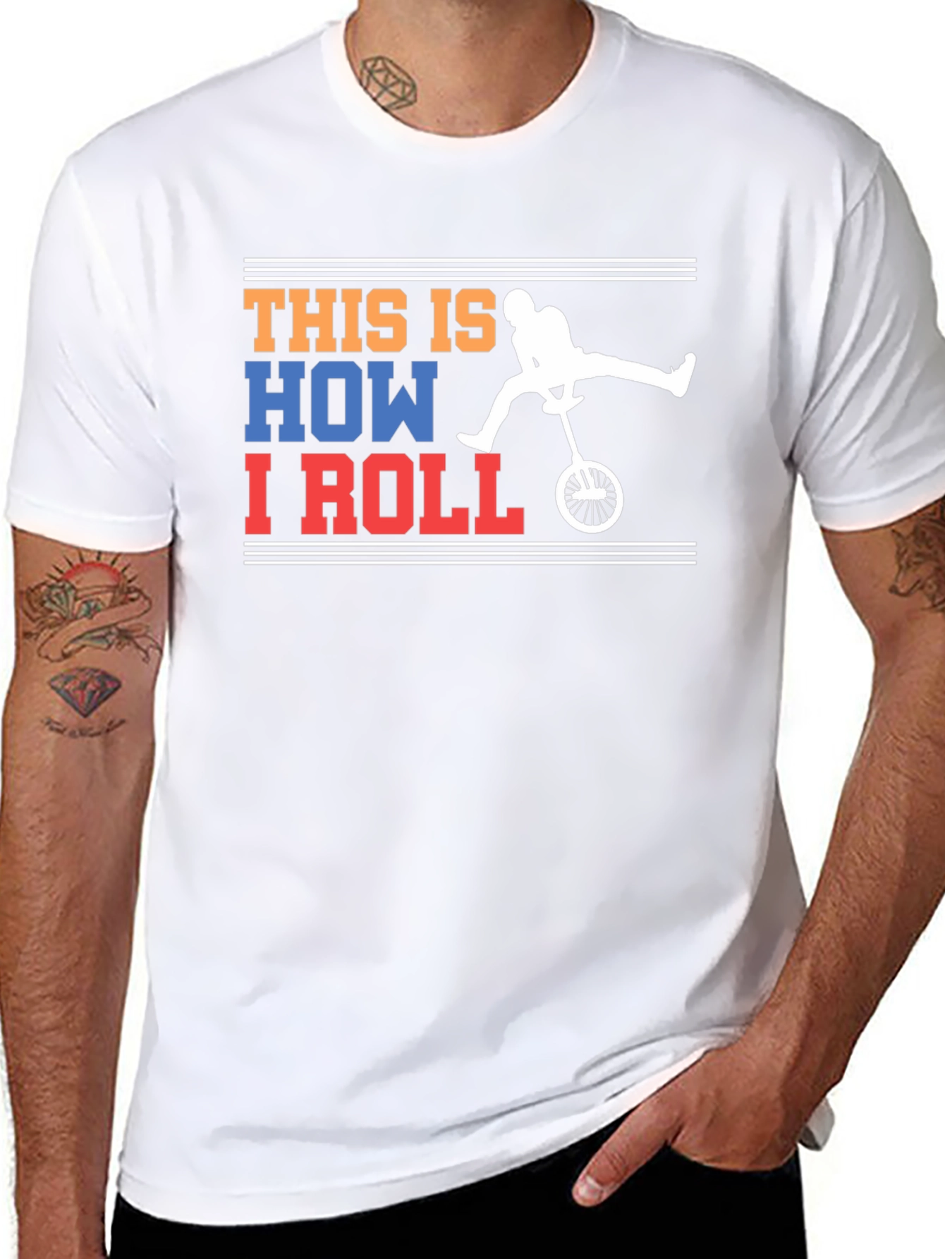 This Is How I Roll Unicycle Graphic T-Shirt