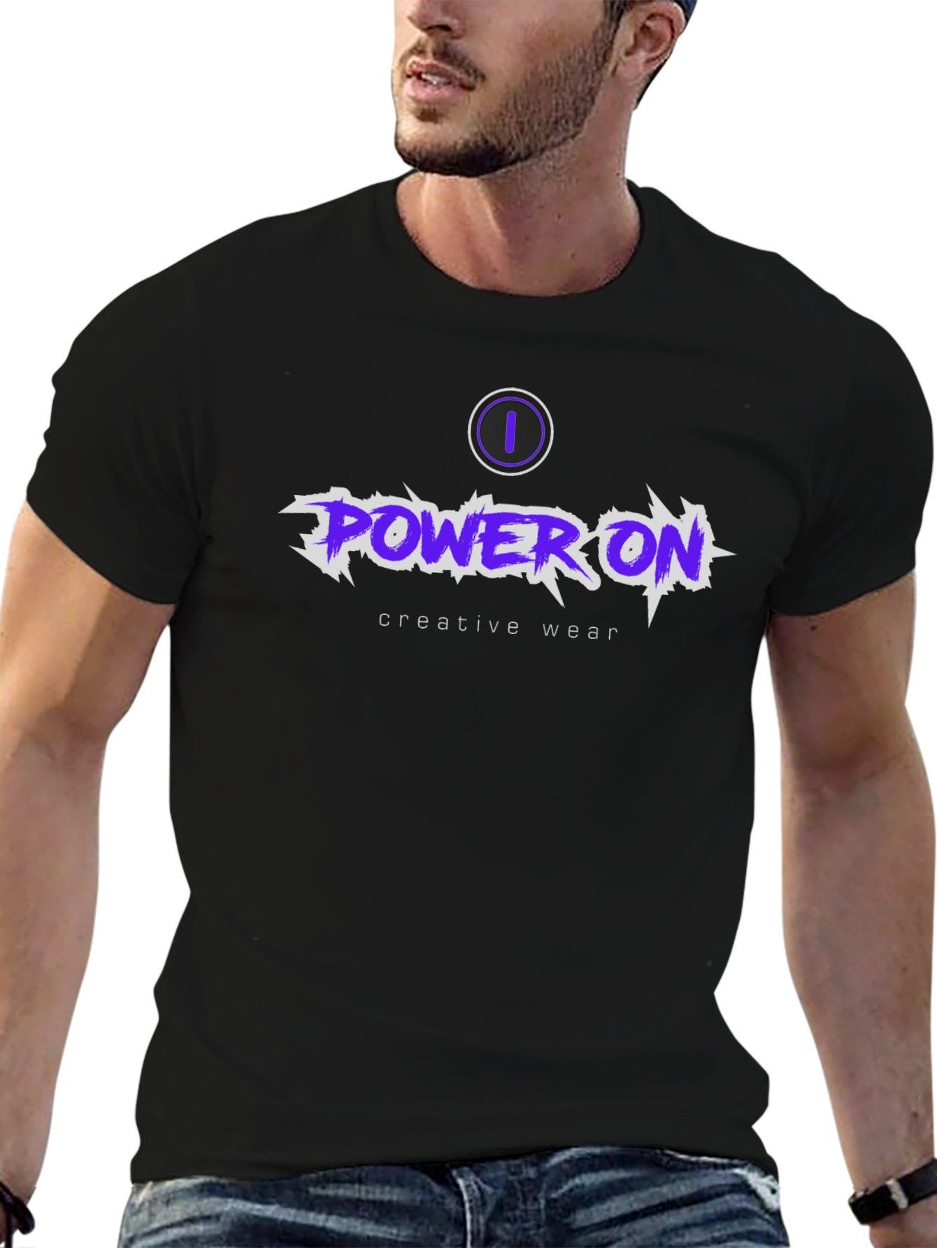 Power On Creative Wear Graphic T-Shirt