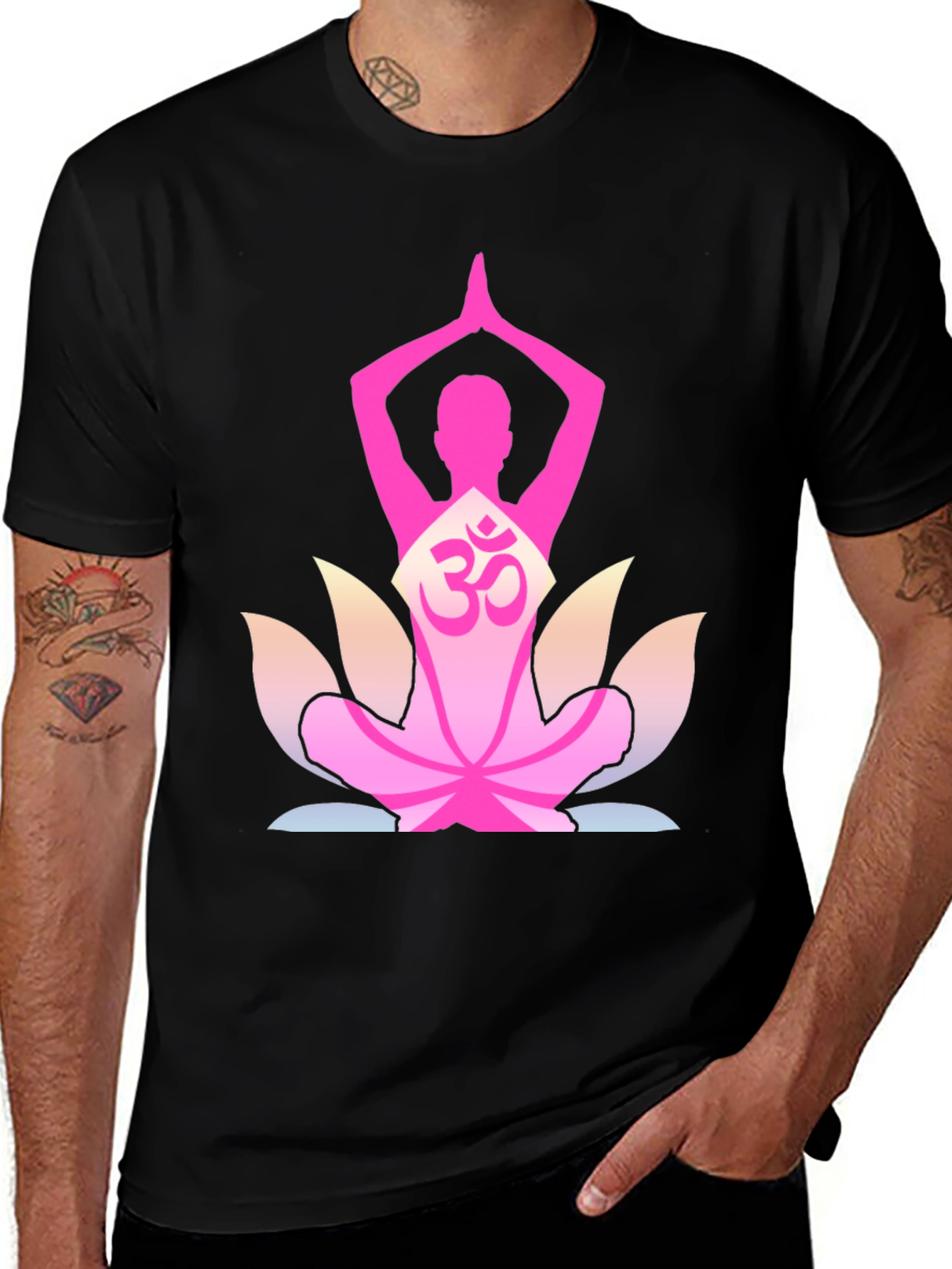 Yoga Lotus Om Graphic T-Shirt