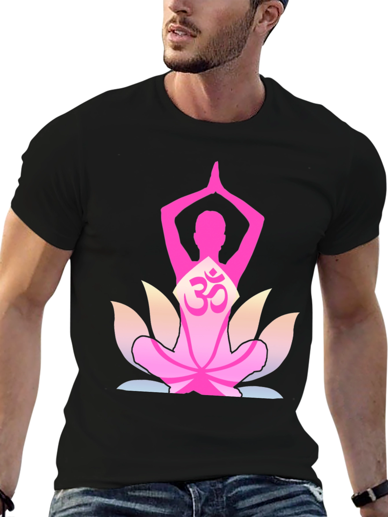 Yoga Lotus Om Graphic T-Shirt